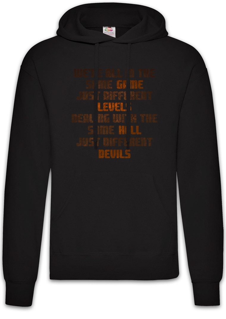 Hoodie Different Levels Dealing With Herren Hoodie Red Beauty in the Broken