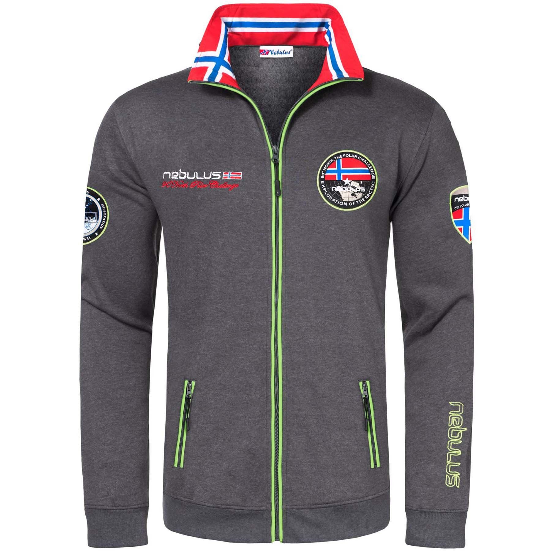 Nebulus Sweatjacke COMEBACK, P4118 - Herren, dunkelgrau, XXL günstig online kaufen