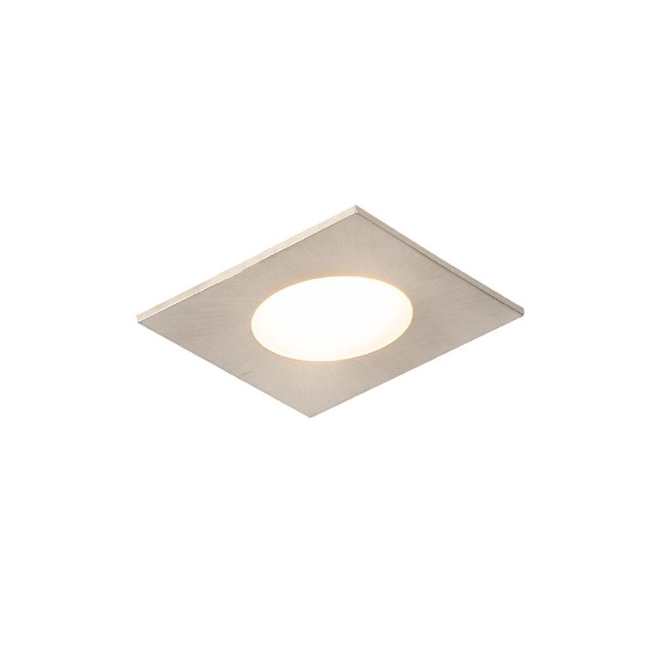 Qazqa LED Einbaustrahler Simply, LED wechselbar, Kaltweiß, QAZQA Downlight, non-replaceable-led, Stahl, Aluminium, Modern