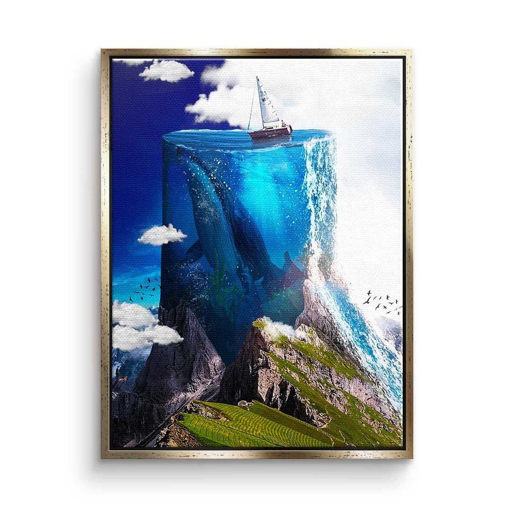 Rahmen - - Leinwandbild Leinwandbild, schwarzer of Premium - DOTCOMCANVAS® Meaning Freedom Mindset Erfolg