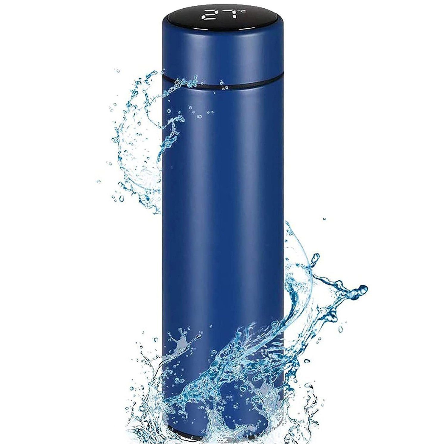 Jormftte Thermoflasche Isolierflasche Vakuumisolierter Becher Edelstahl,für Hitze und Kälte Blau