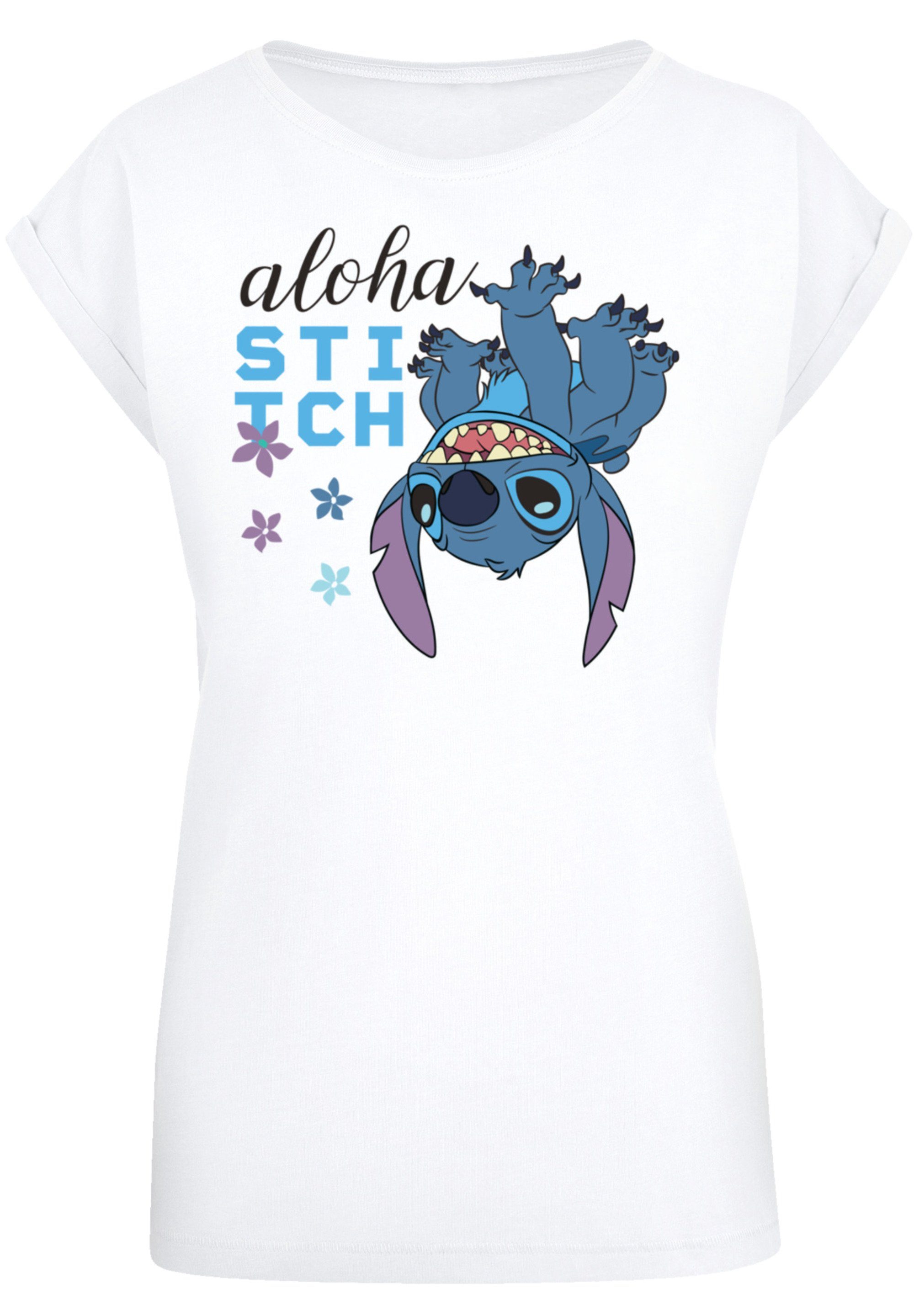 Head Qualität, Premium T-Shirt Tragekomfort Sehr F4NT4STIC Baumwollstoff On Lilo mit Disney Stitch hohem & The weicher