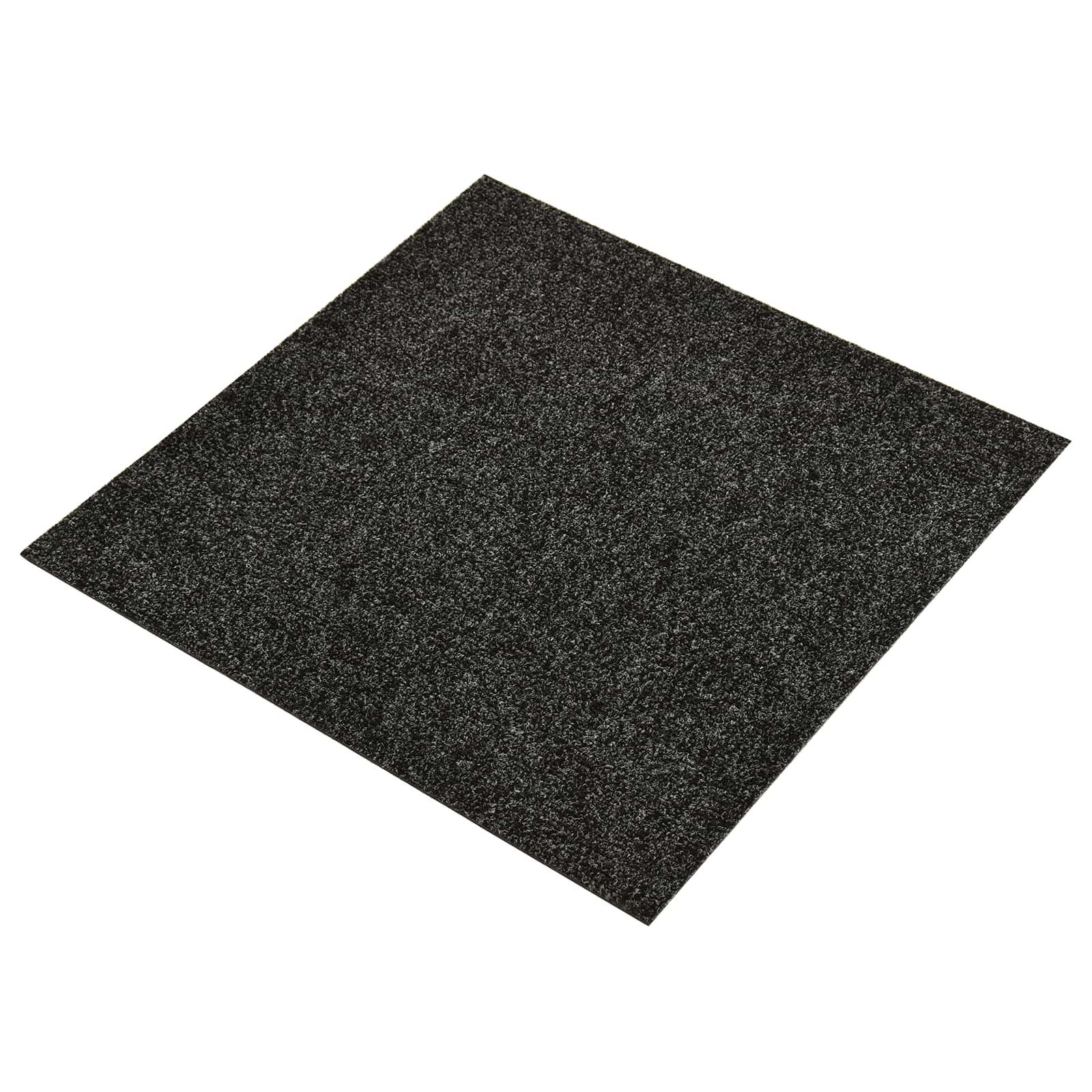 vidaXL Teppichboden Teppich 20 pcs Schwarz 50 x 50 cm Bitumen, Quadratisch, Höhe: 0.5 mm