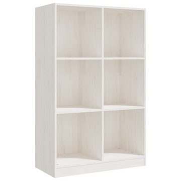 furnicato Bücherregal Weiß 70x33x110 cm Massivholz Kiefer
