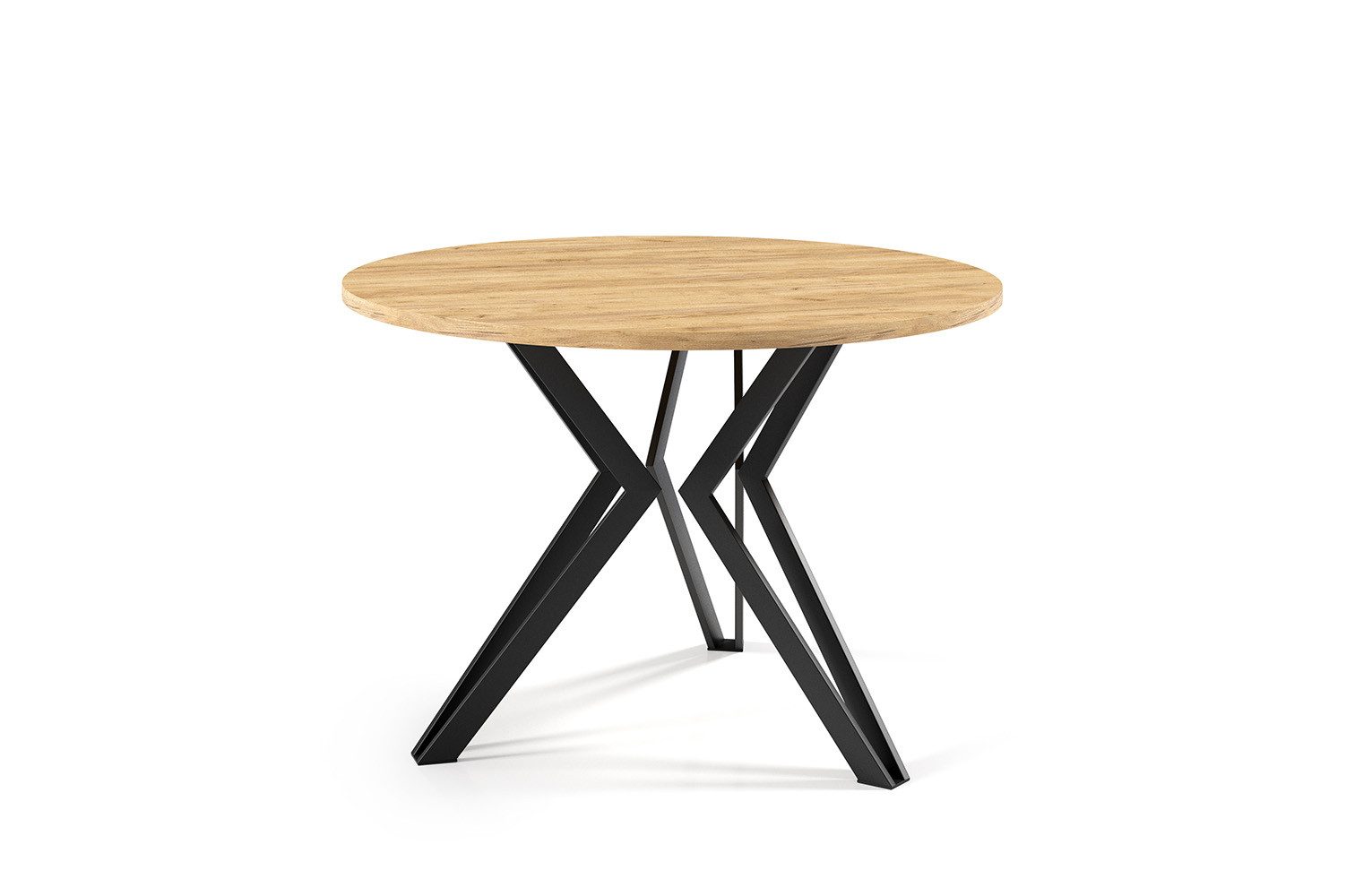Feldmann-Wohnen Couchtisch Moss (runde Tischplatte, Metallgestell, 1-St., pulverbeschichtetes Gestell, besonders attraktiv, schlicht elegant), 75x75cm Bellato grau