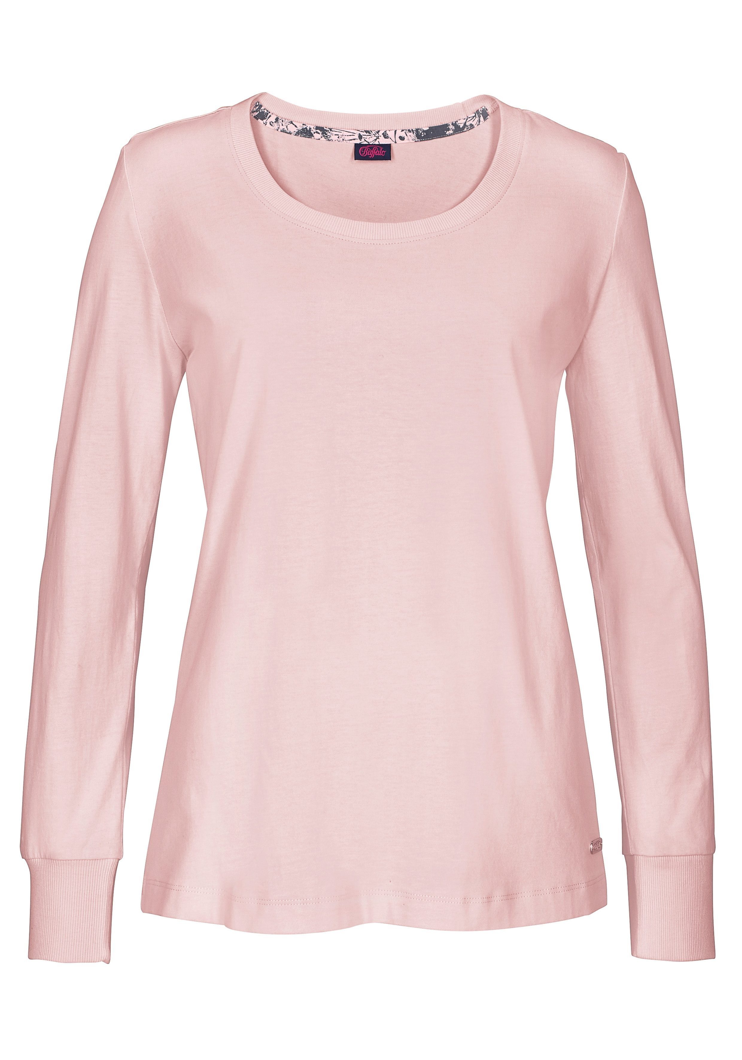 Buffalo Pyjama (Set, 2 tlg) mit gemusterter Hose und passendem Langarmshirt