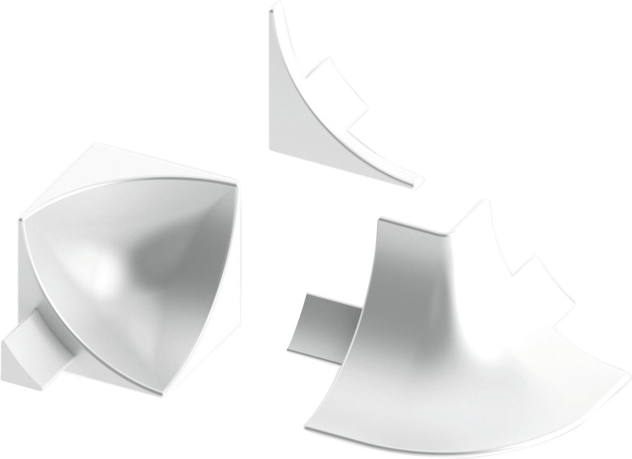 alfer Sockelleisten-Aussenecke alfer Zubehör-Set 8 mm 8 mm PVC (Kunststoff) glatt