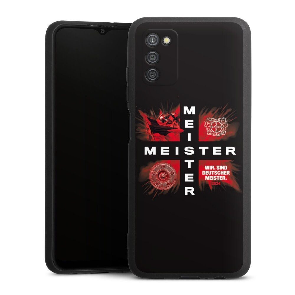 DeinDesign Handyhülle Bayer 04 Leverkusen Meister Offizielles Lizenzprodukt, Samsung Galaxy A03s Silikon Hülle Premium Case Handy Schutzhülle