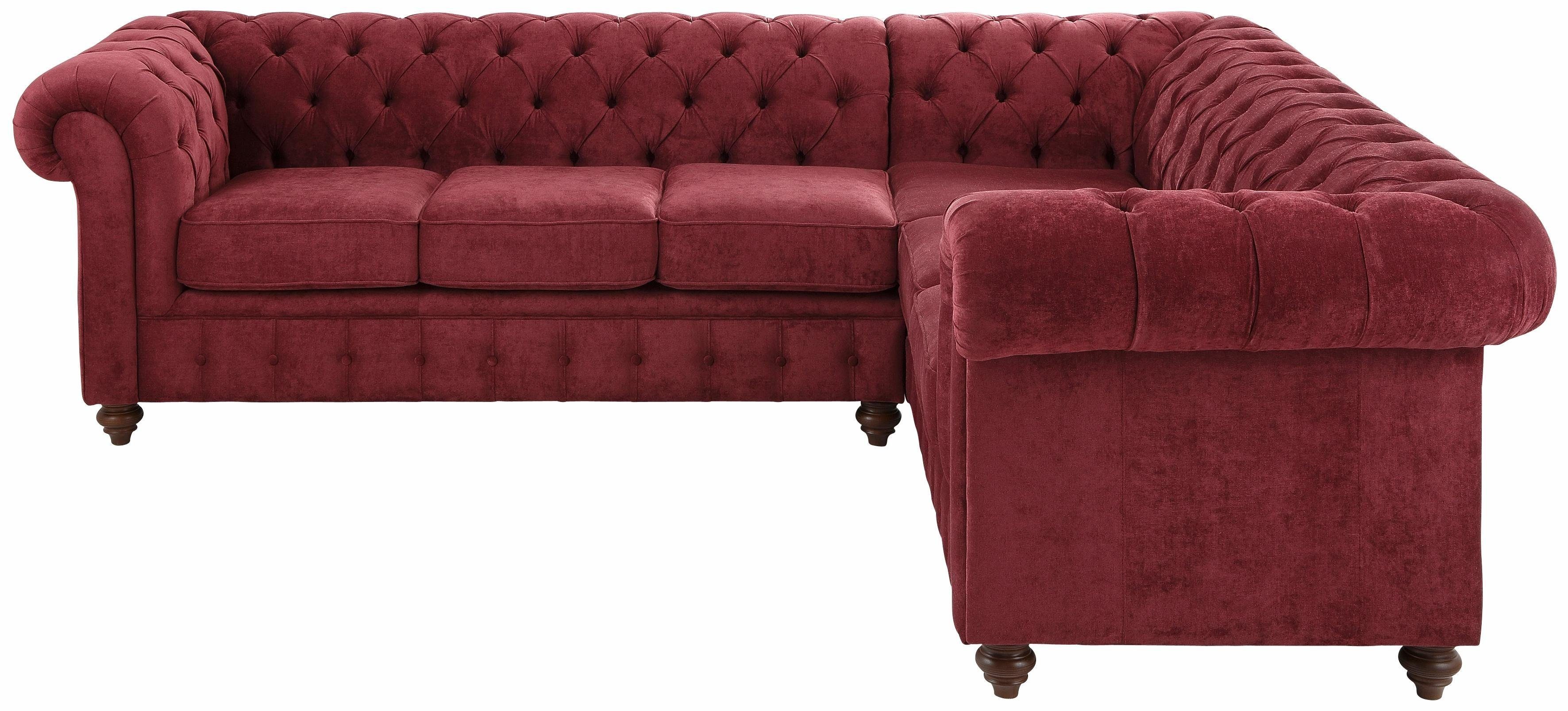 Home affaire Chesterfield-Sofa Chesterfield Ecksofa, auch in Leder L-Form, hochwertige Knopfheftung, langer Schenkel links oder rechts wählbar