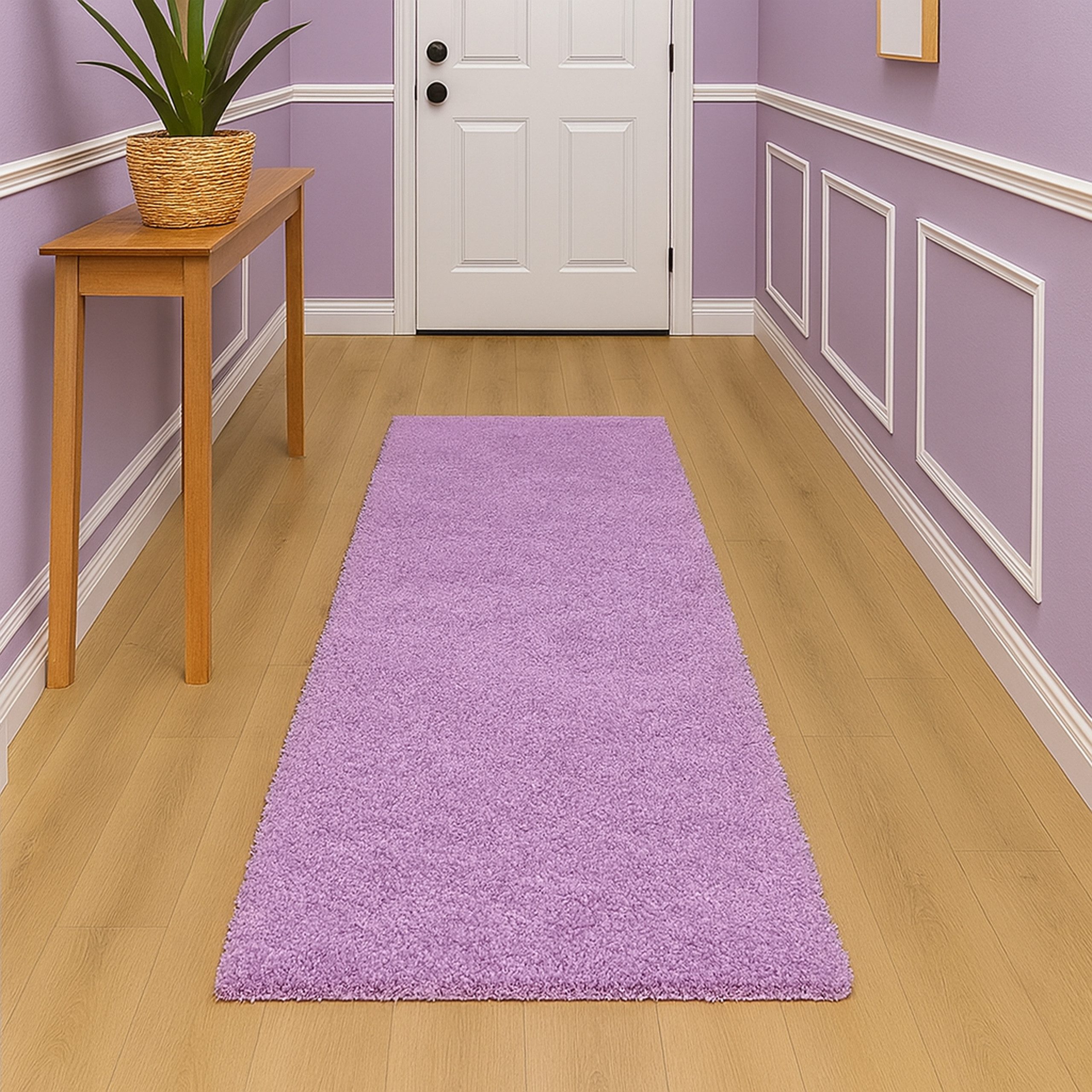Carpetia Teppich Shaggy Teppich in Flieder – moderner Hochflor für stilvolle Wohnräume, rechteckig