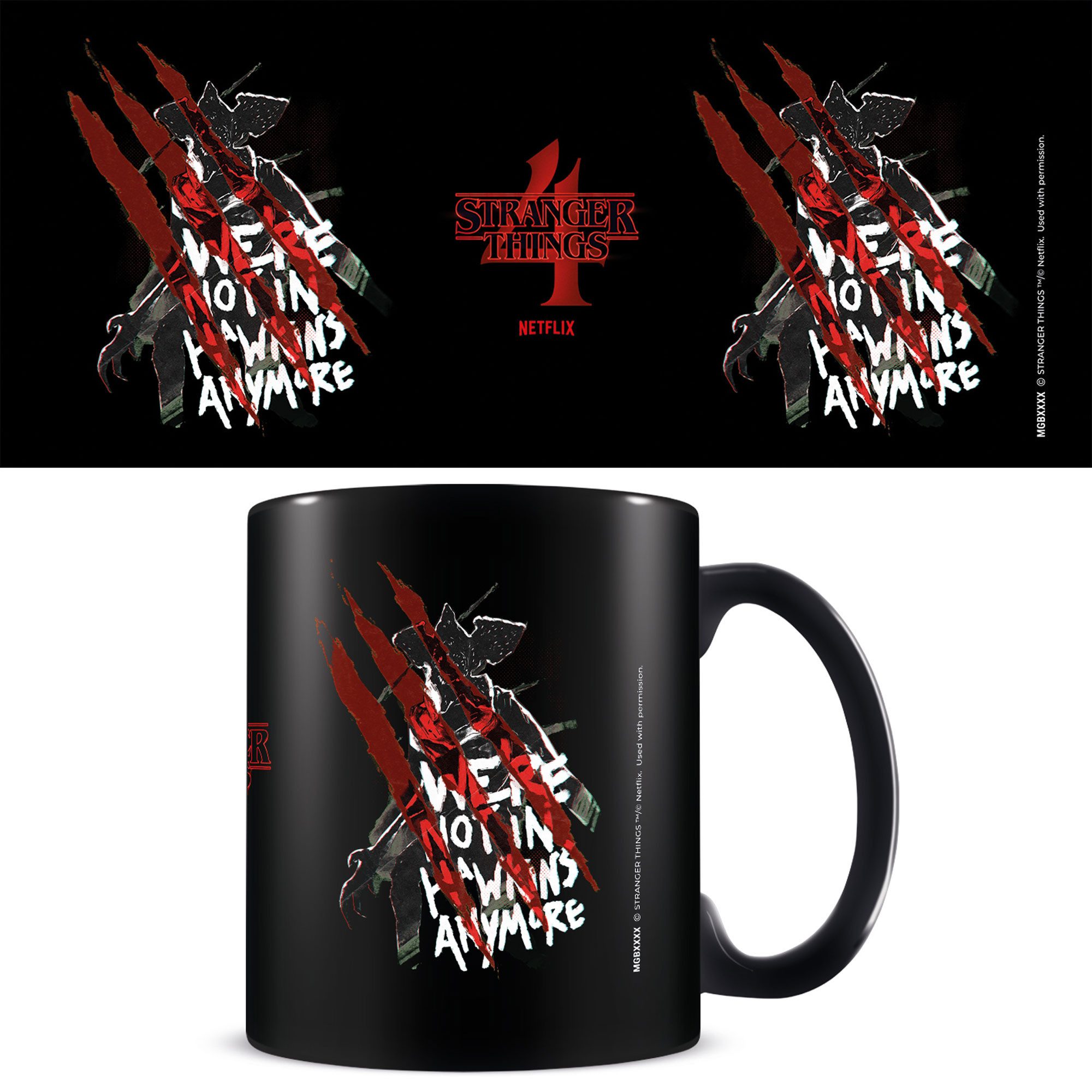 Tasse Stranger Things - Lizenz Tassen 3D - 4 - Not in Hawkins Black