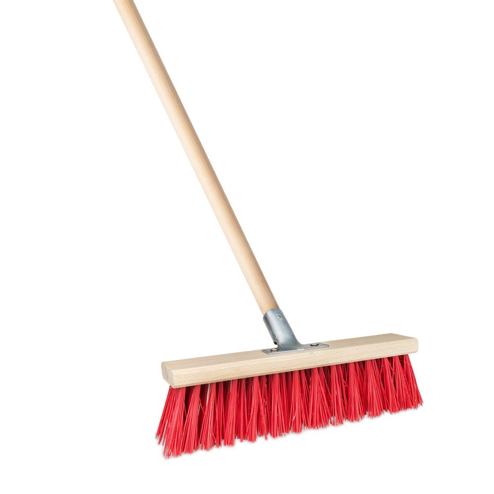 Prima-Online Straßenbesen Straßenbesen Kehrbesen Saalbesen Gartenbesen 30-100cm, mit Stiel 150cm