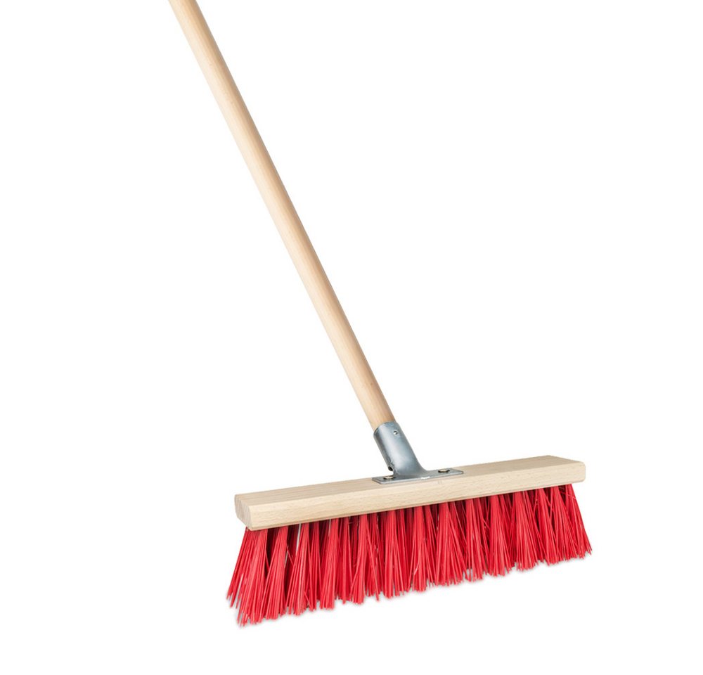 Prima-Online Straßenbesen Straßenbesen Kehrbesen Saalbesen Gartenbesen 30-100cm, mit Stiel 150cm