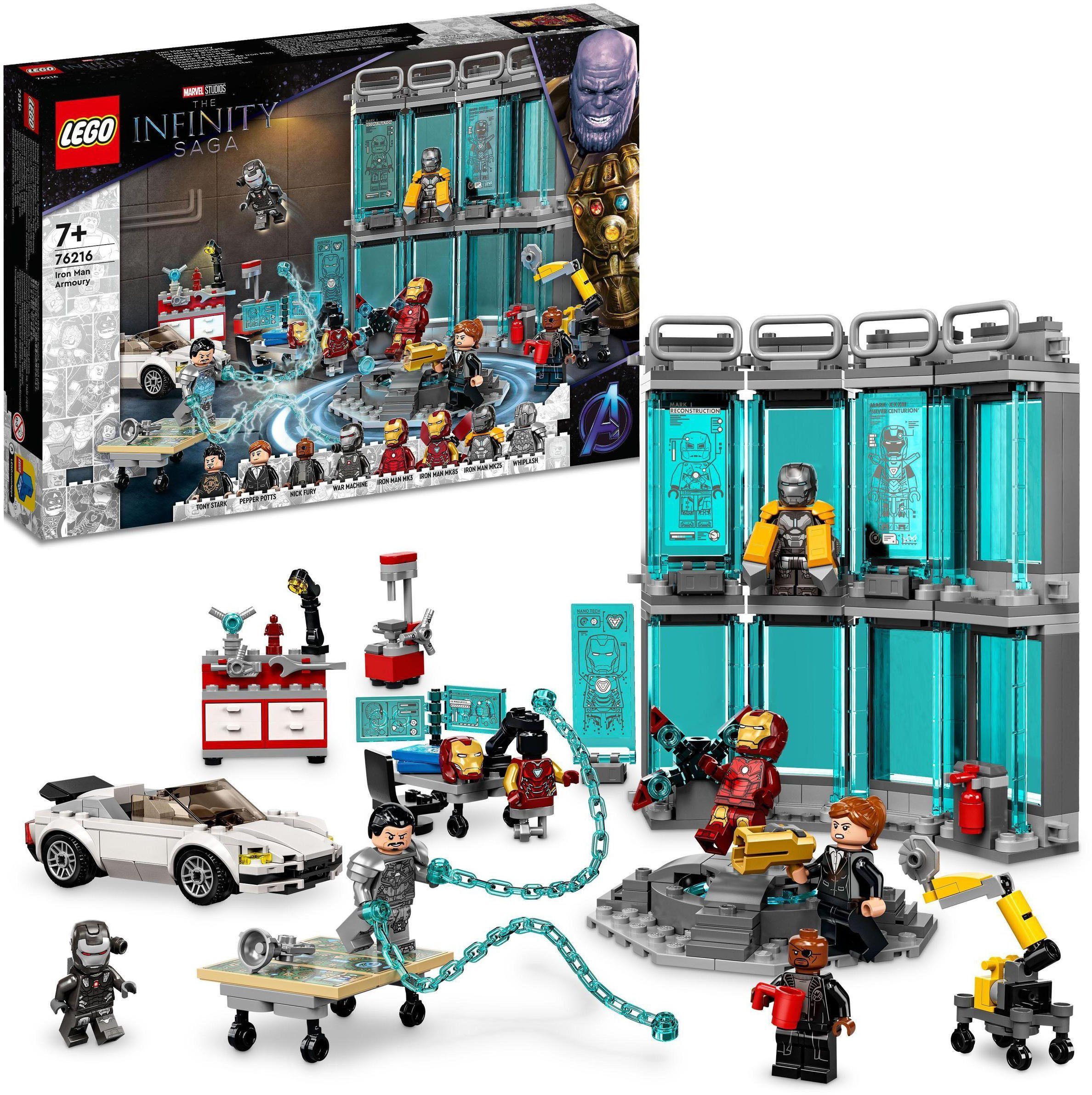 Iron Konstruktionsspielsteine Mans in Made LEGO® Werkstatt Marvel, Europe (76216), LEGO® (496 St),