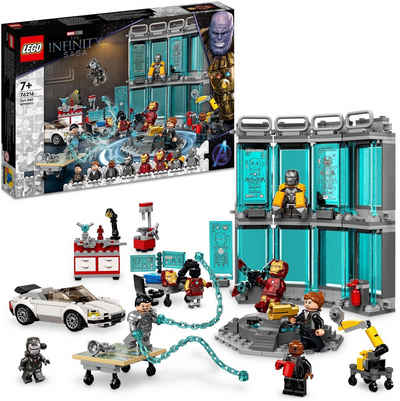 LEGO® Konstruktionsspielsteine Iron Mans Werkstatt (76216), LEGO® Marvel, (496 St), Made in Europe