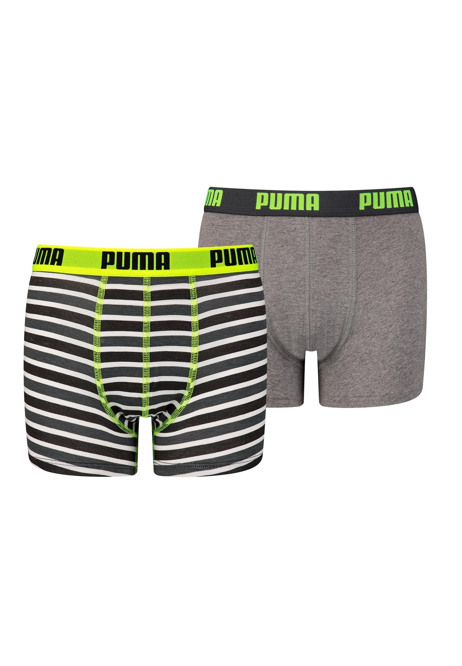 PUMA Boxershorts JUNGEN BASIC BOXER Printed Stripes 2P