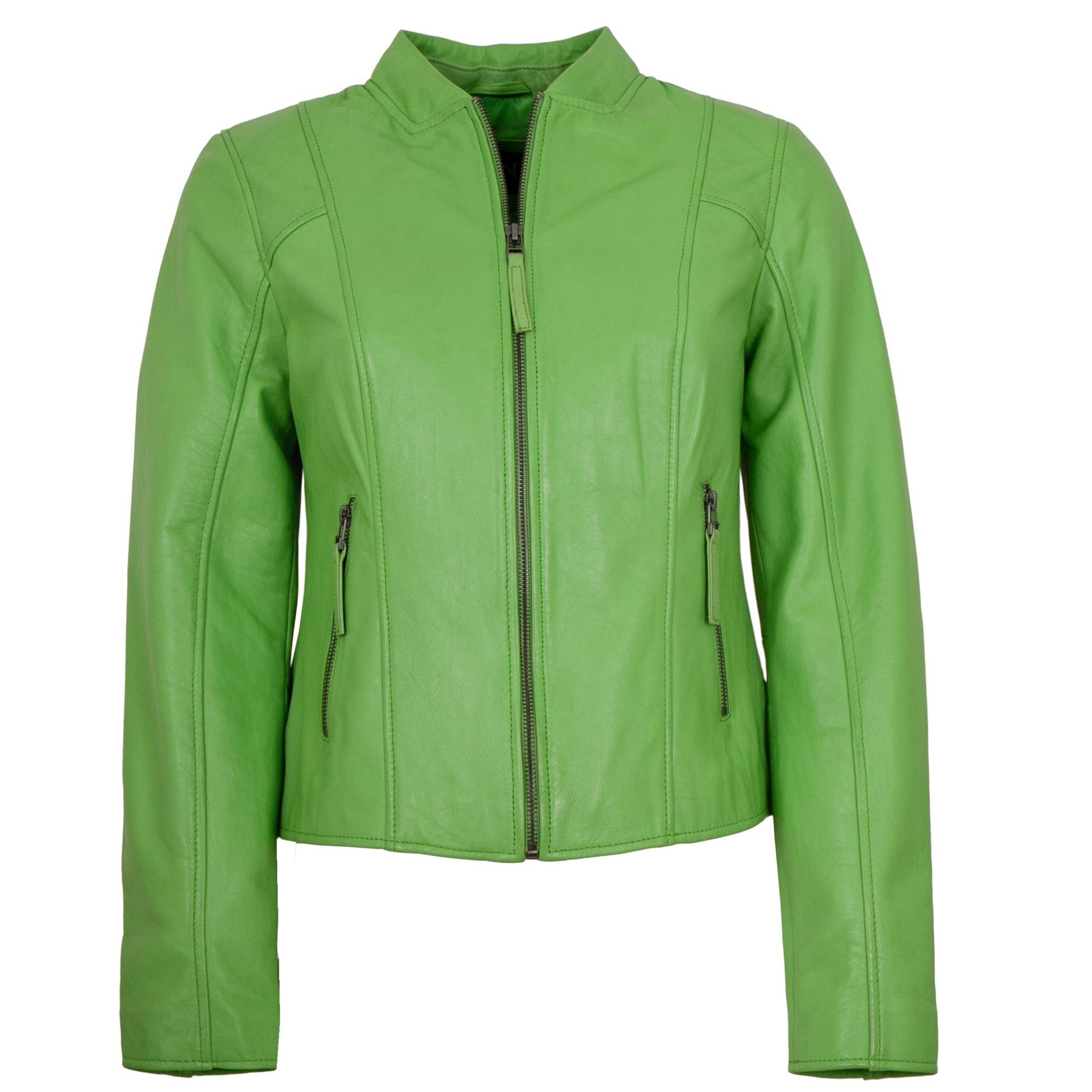 Jilani Lederjacke Ara Jilani Collection - Damen Lederjacke Lammnappa Kapuze grün