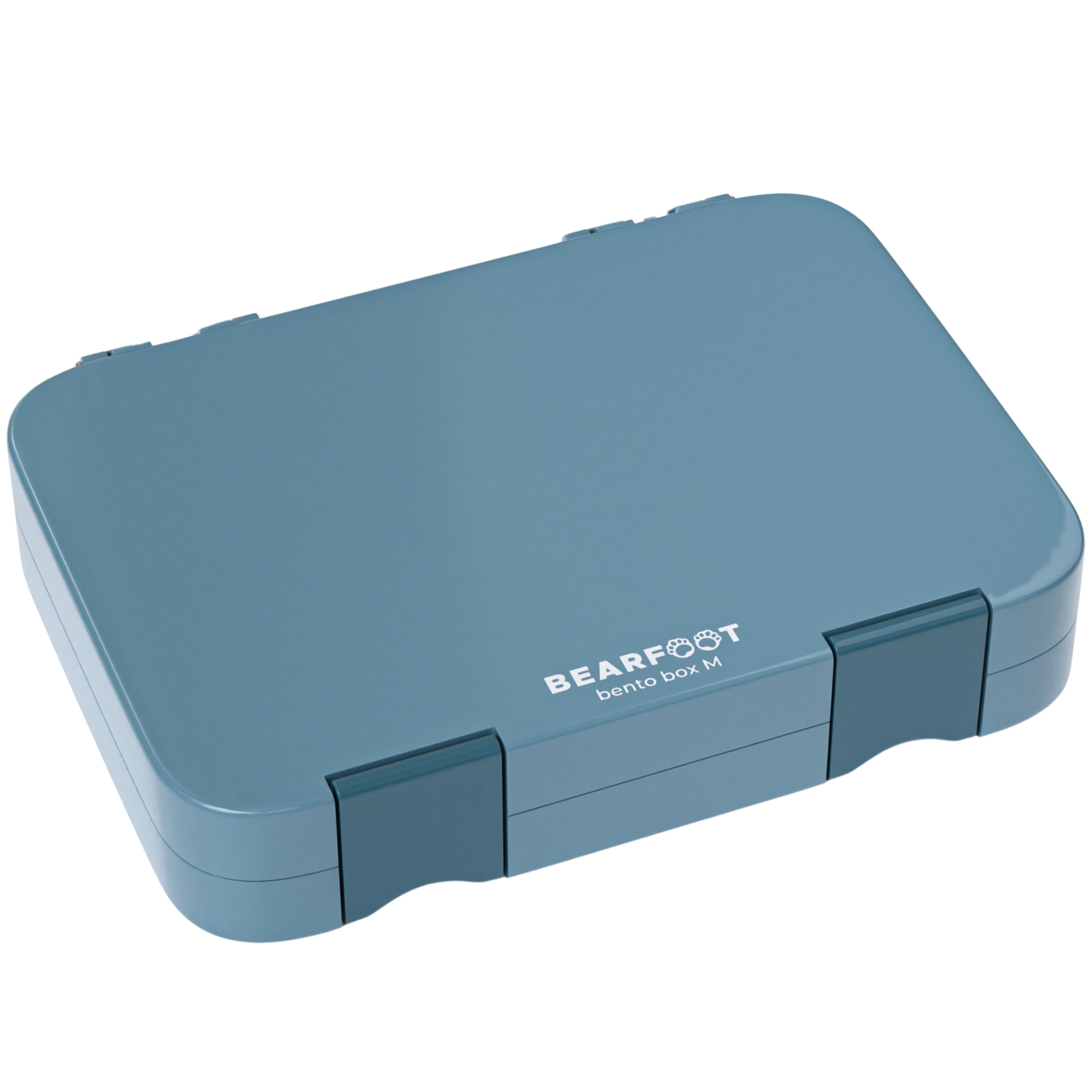BEARFOOT Lunchbox Brotdose Kinder mit Fächern, Lunchbox, Bento box - Blau, handgezeichnete Designs, modular