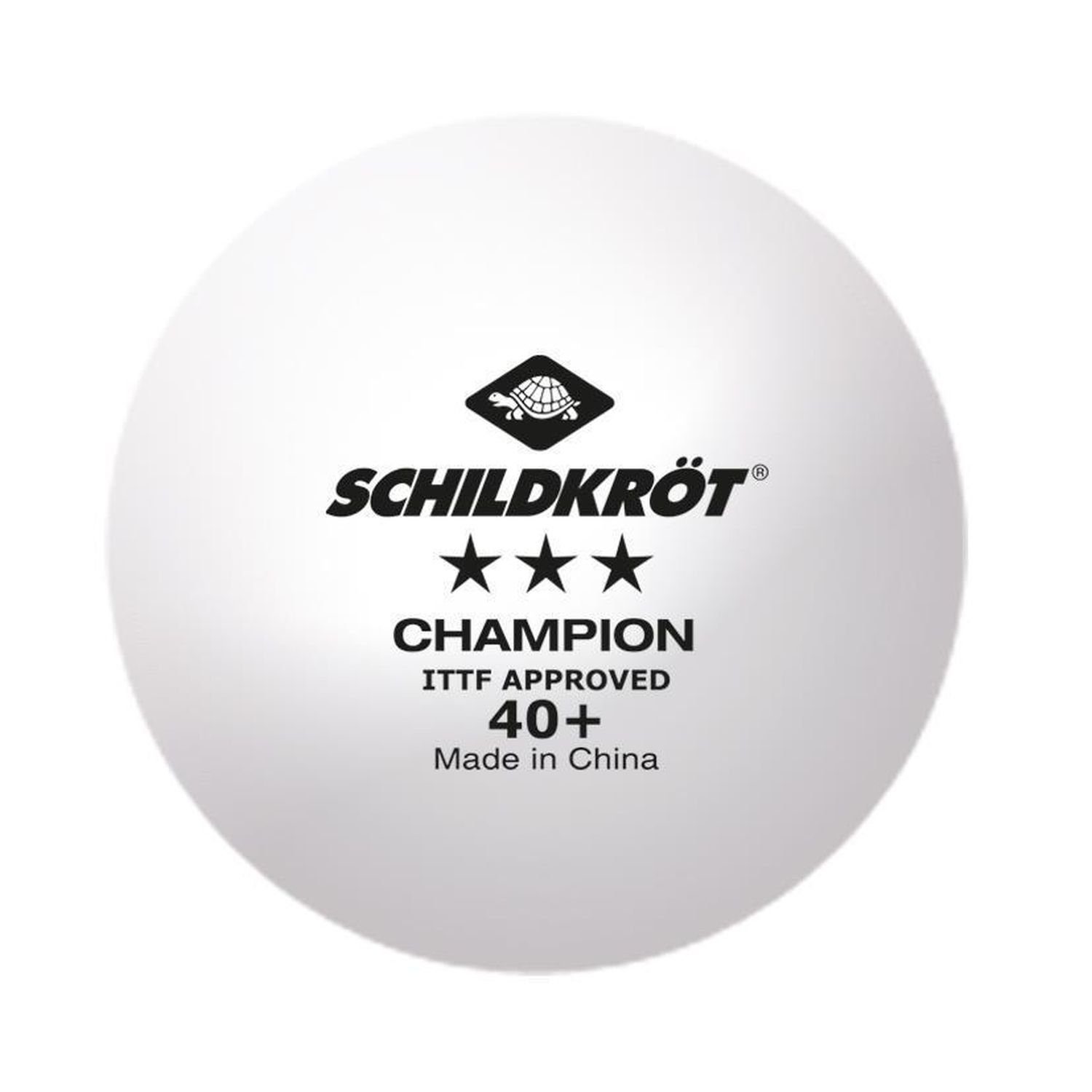 Donic-Schildkröt Ball Set Balls weiß, 3-Stern Tischtennis Bälle Tischtennisball ITTF in 120er Champion 120 Tischtennisball