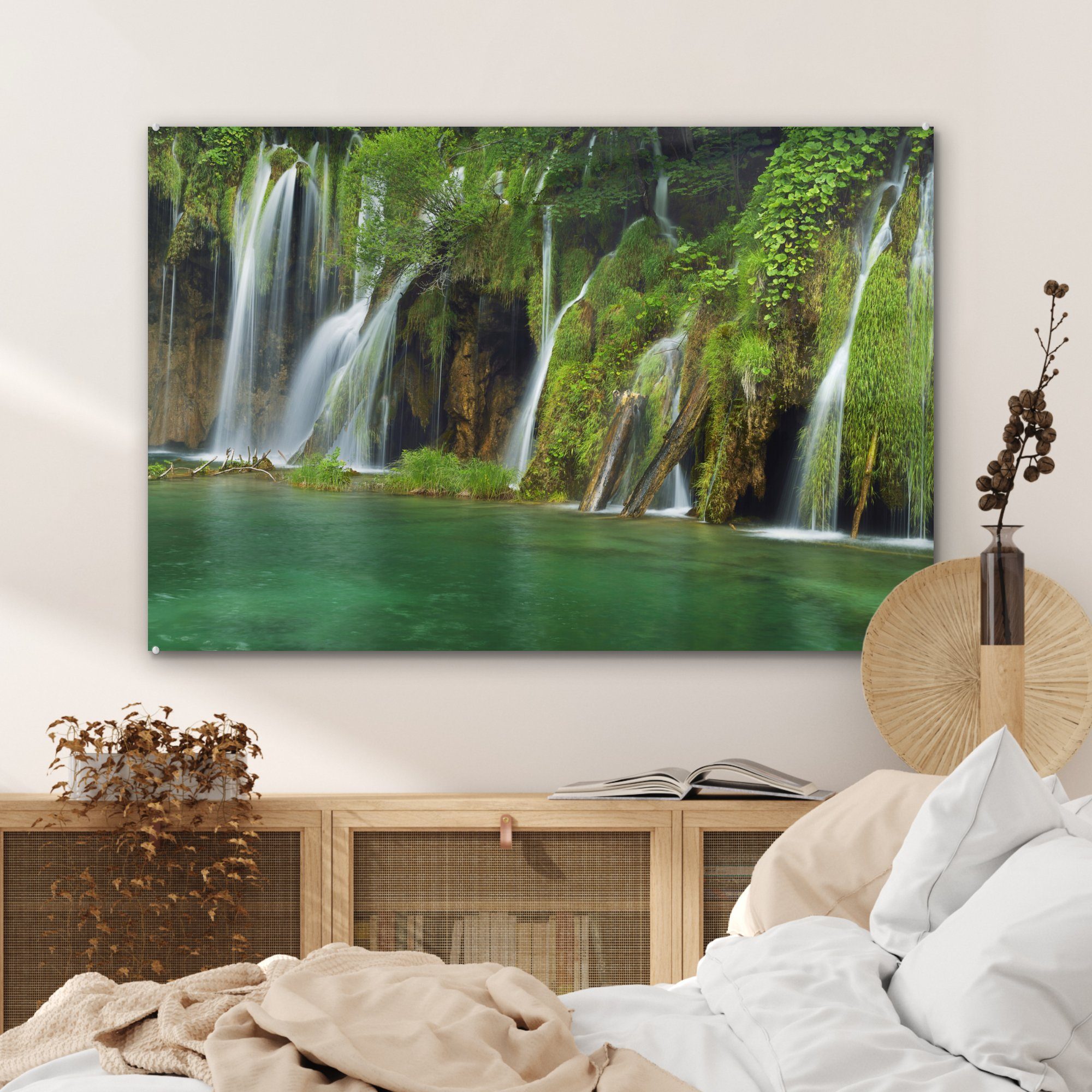 Seen, Plitvicer Wunderschöne im Nationalpark & Acrylglasbild Wohnzimmer Acrylglasbilder Natur Schlafzimmer St), (1 MuchoWow