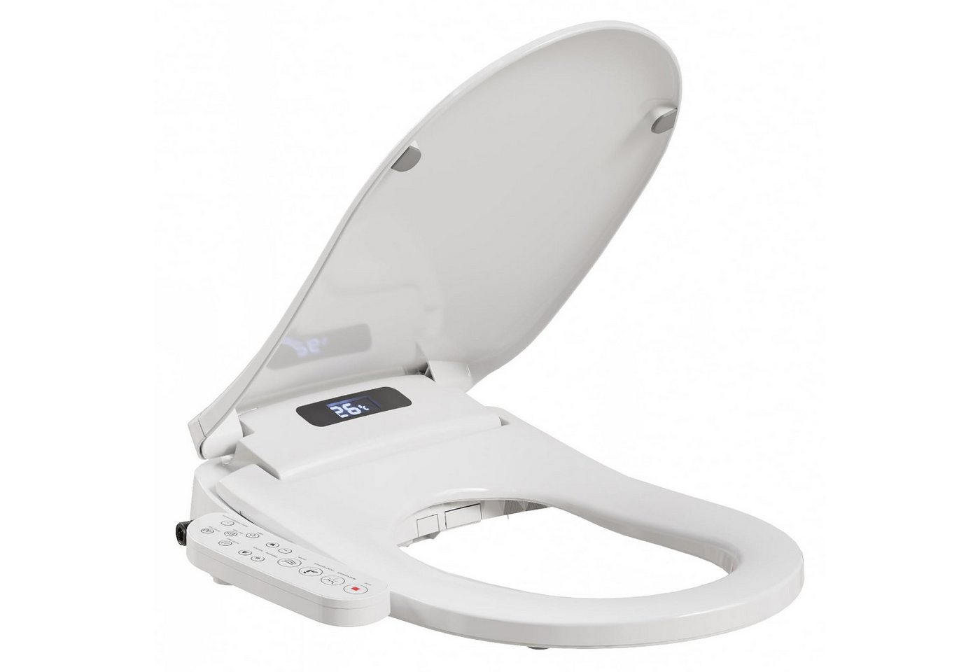 HOROW Dusch-WC-Sitz Smart Toilettensitz WC Bidet mit Düse, Elektrischer Dusch WC Sitz (WC Sitz, Toilettensitz), Absenkautomatik, zurReinigung abnehmbar