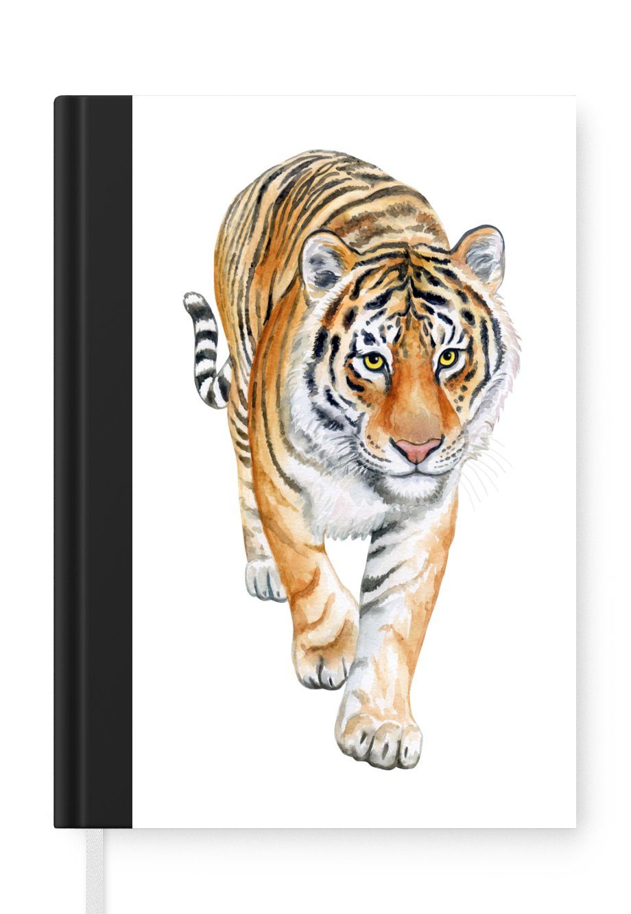MuchoWow Notizbuch Tiger - Augen - Gelb, Journal, Merkzettel, Tagebuch, Notizheft, A5, 98 Seiten, Haushaltsbuch