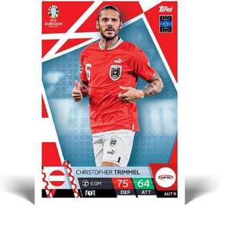 Topps Sammelkarte Official Euro 2024 Match Attax - Mega Tin 1 - Hot Shots, 457 Karten, Europameisterschaft Sammelkarten, Fußball, Album