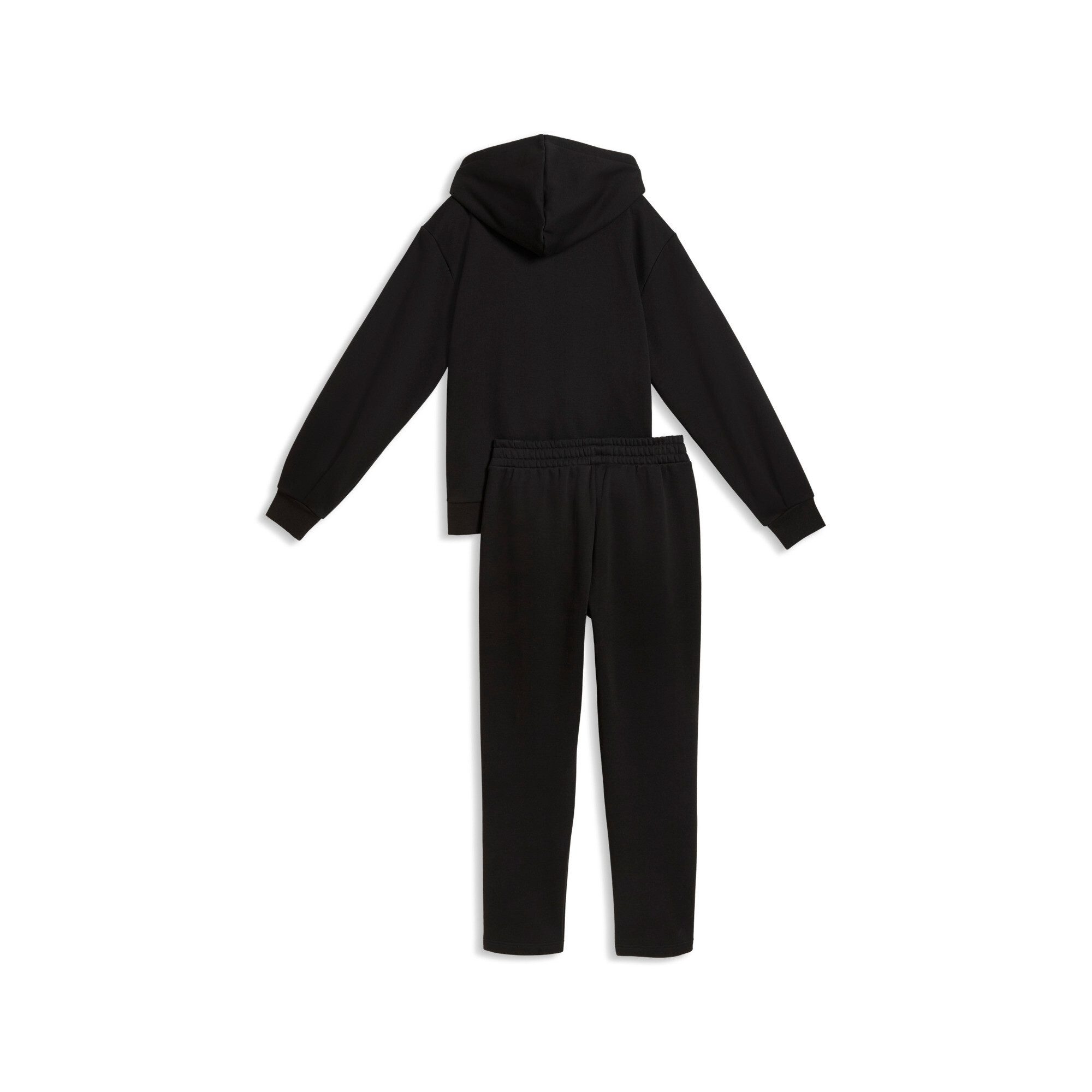 PUMA Trainingsanzug METALLIC HOODED STANDARD SWEAT SUIT FL OP (2-tlg), mit Kapuze, in weicher Fleece-Qualität