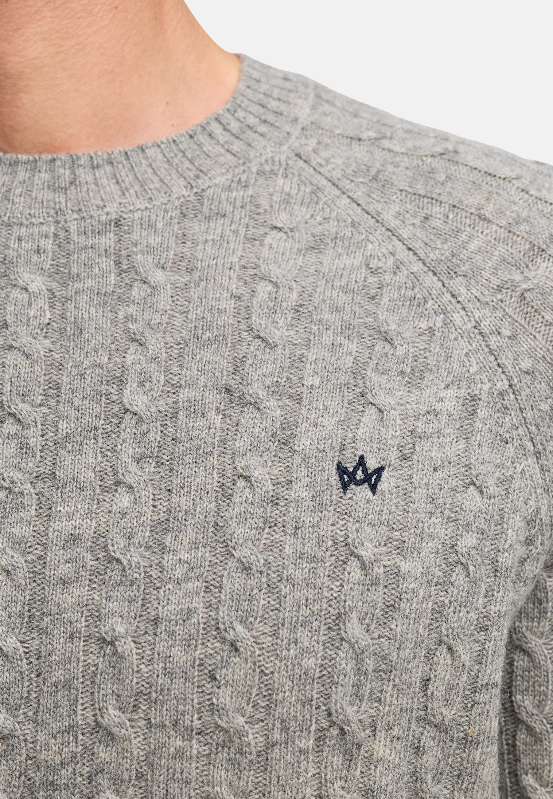 Kronstadt Strickpullover Herren KSFlynn Strickpullover Herrenpullover Strickpullover mit zeitlosem Zopfmuster