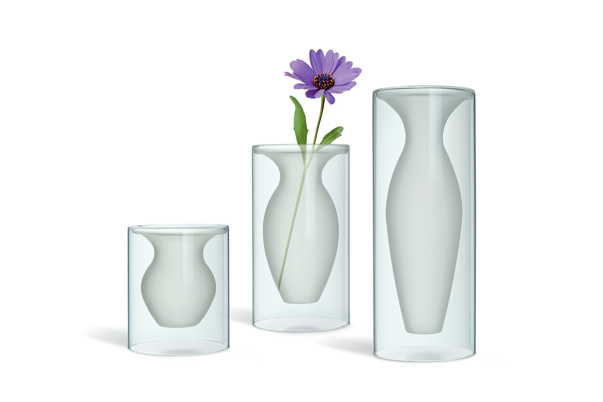 PHILIPPI Kugelvase, Glas, mundgeblasen in Glasröhre
