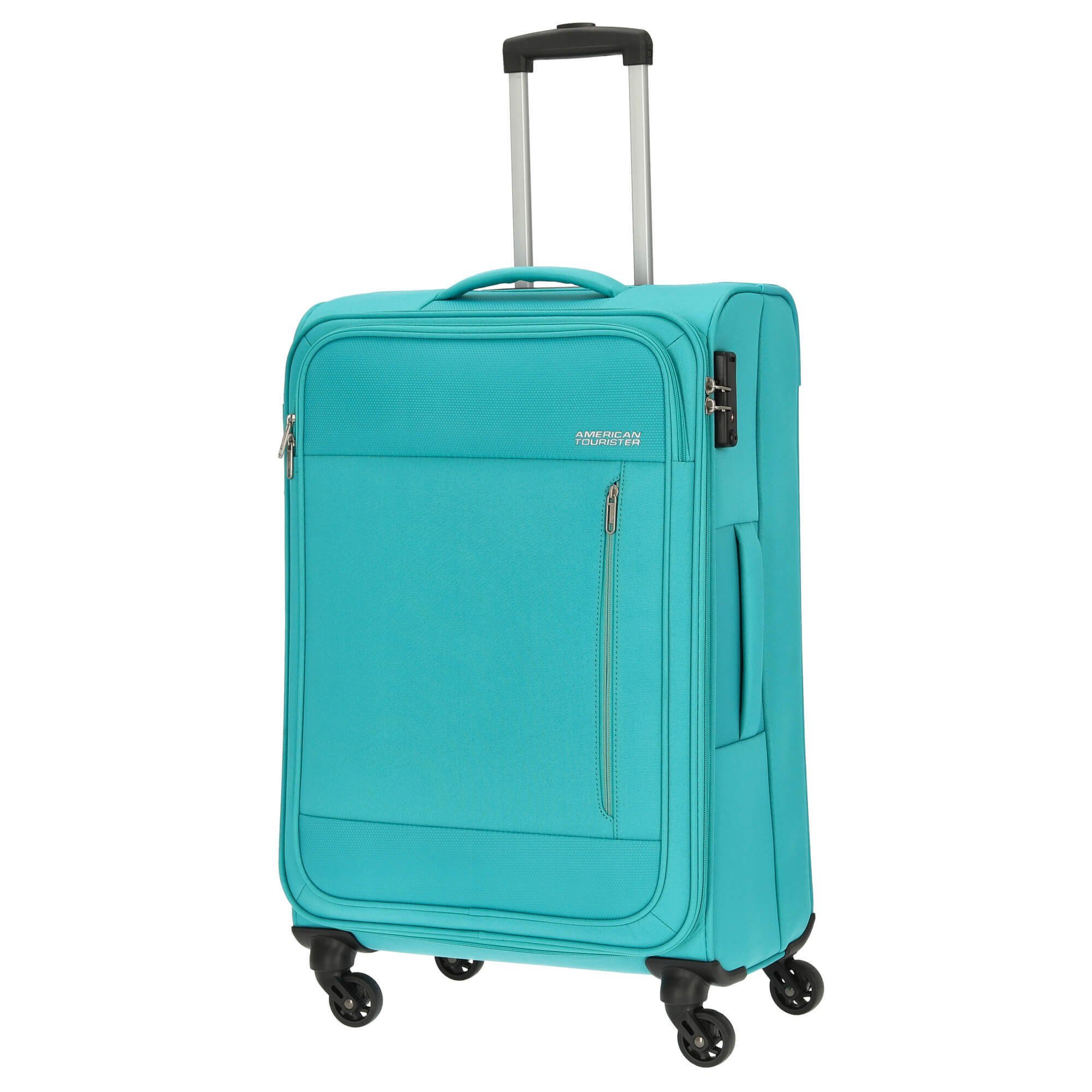 American Tourister® 68 cm, aqua 4-Rollen-Trolley Trolley 4 Heat blue Rollen Wave - M