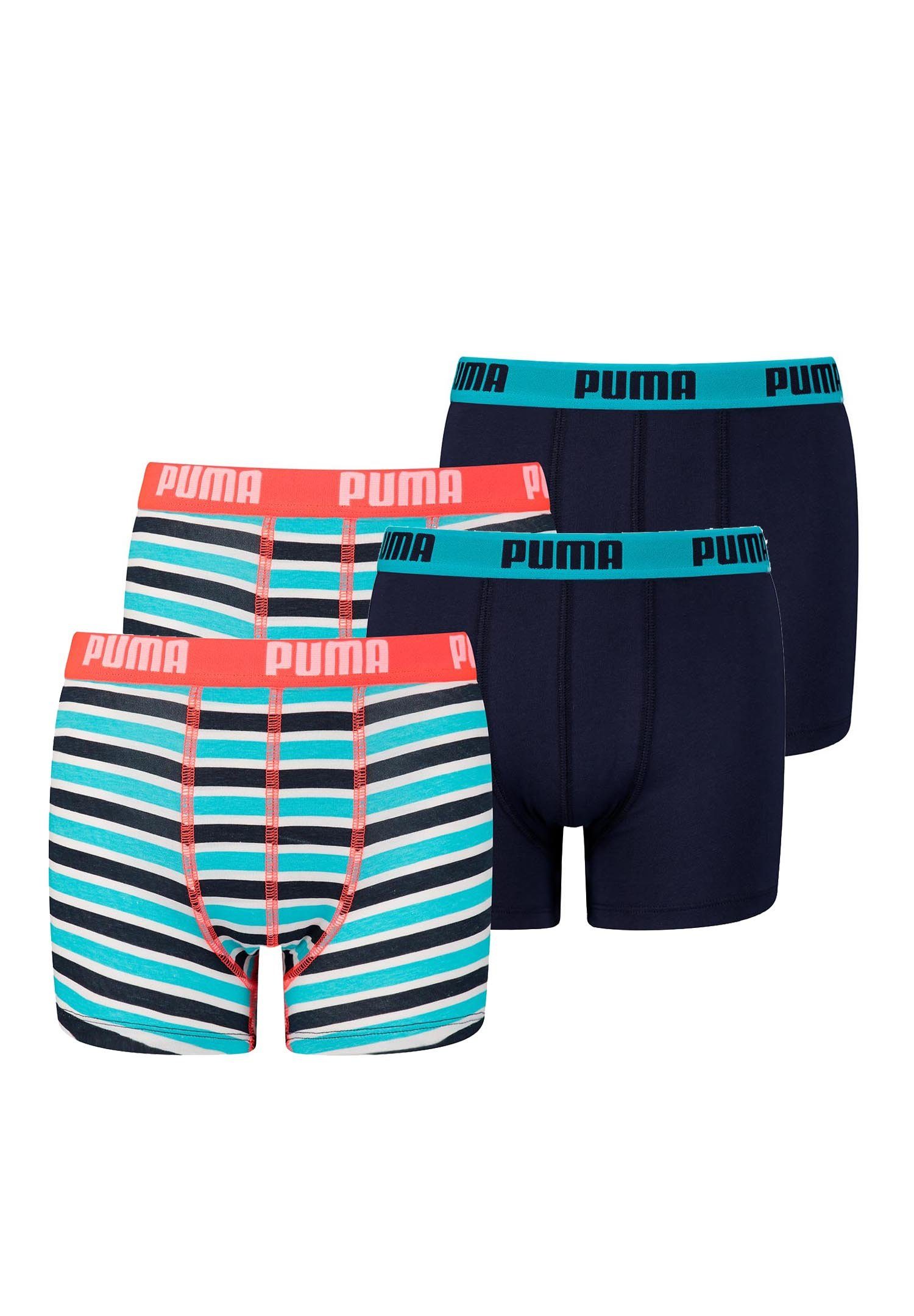 PUMA Boxershorts JUNGEN BASIC BOXER Printed Stripes 2P