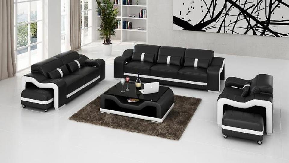 Moderne, Sofa Garnitur Sofa Set Sitz Komplett JVmoebel 3+2+1 Made Couch in Sofagarnitur Europe