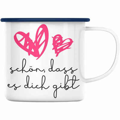 Trendation Thermotasse Trendation - Schön Dass Es Dich Gibt Lieblings Mensch Geschenk Beste Freundin Danke Geschenkidee Dankeschön Emaille Tasse