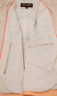 Jilani Lederjacke Fotini Jilani - Damen Lederjacke Echtleder Lammnappa creme/ pastell orange