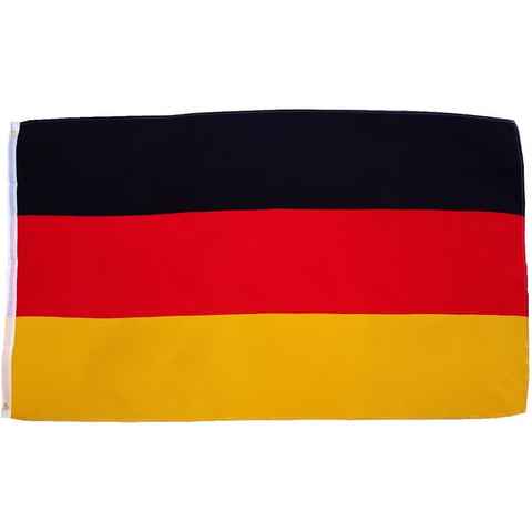 trends4cents Flagge XXL Flagge Fahne mit 3 Messingösen in 250 x 150 cm (Deutschland), für Fahnenmaste