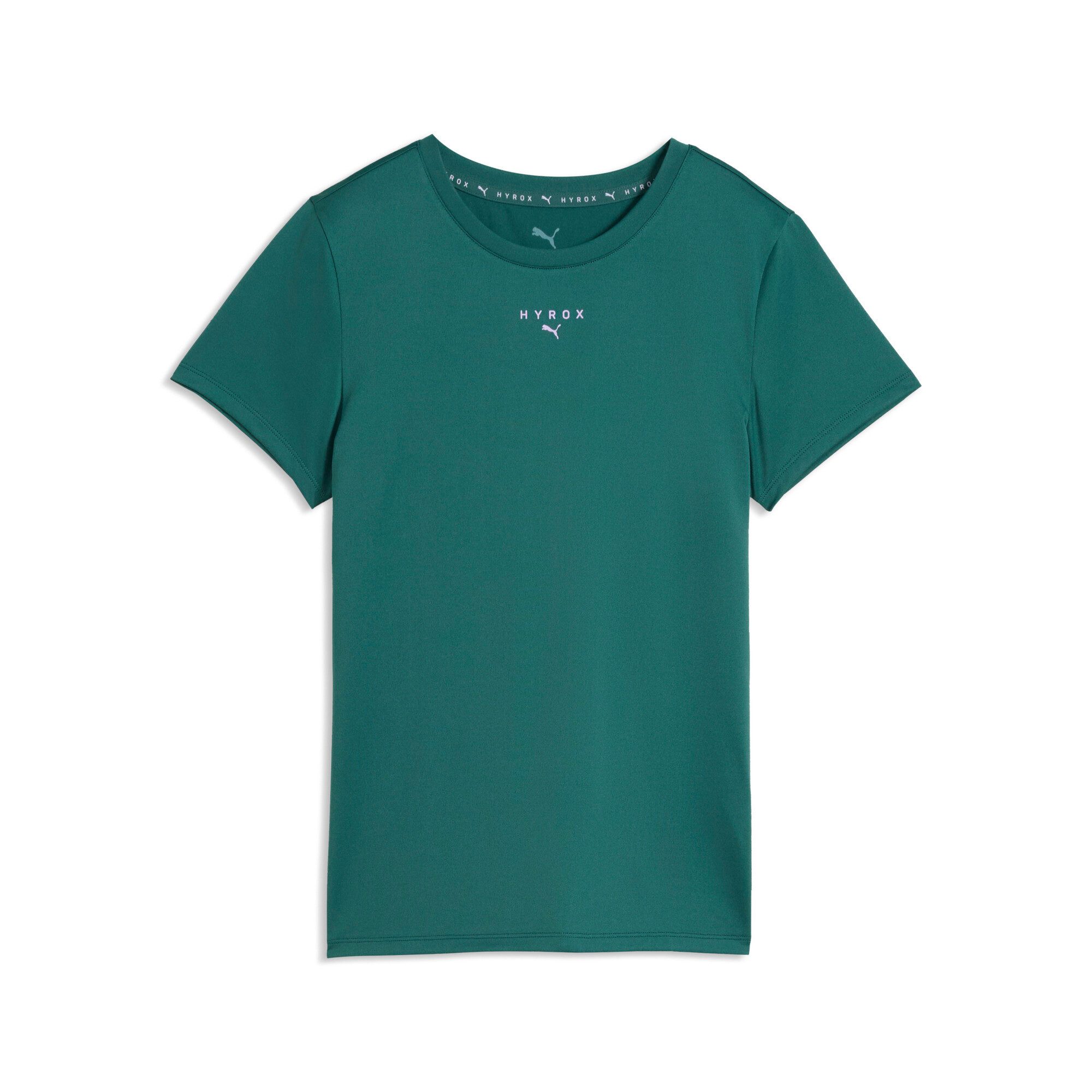 PUMA Trainingsshirt W X HYROX POLY GRAPHIC TEE Regular Fit, schnell trocknendes Material, atmungsaktiv