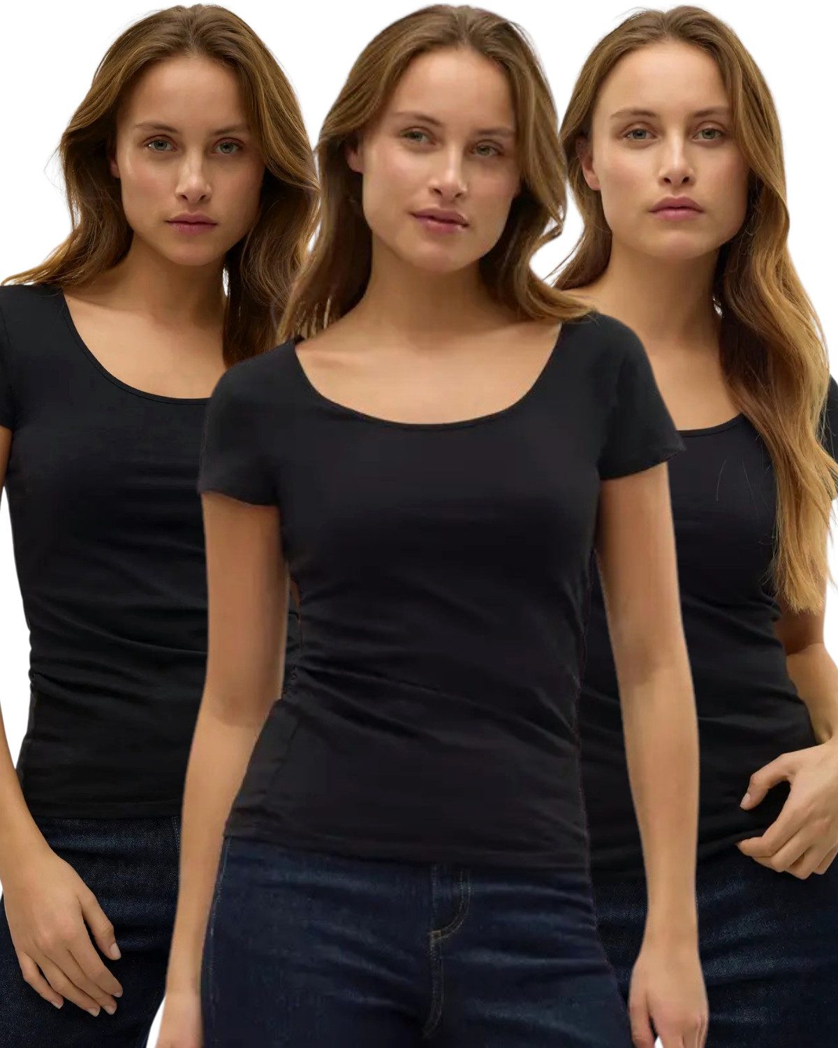 Vero Moda T-Shirt (3er-Pack) Basic T-Shirts günstig online kaufen