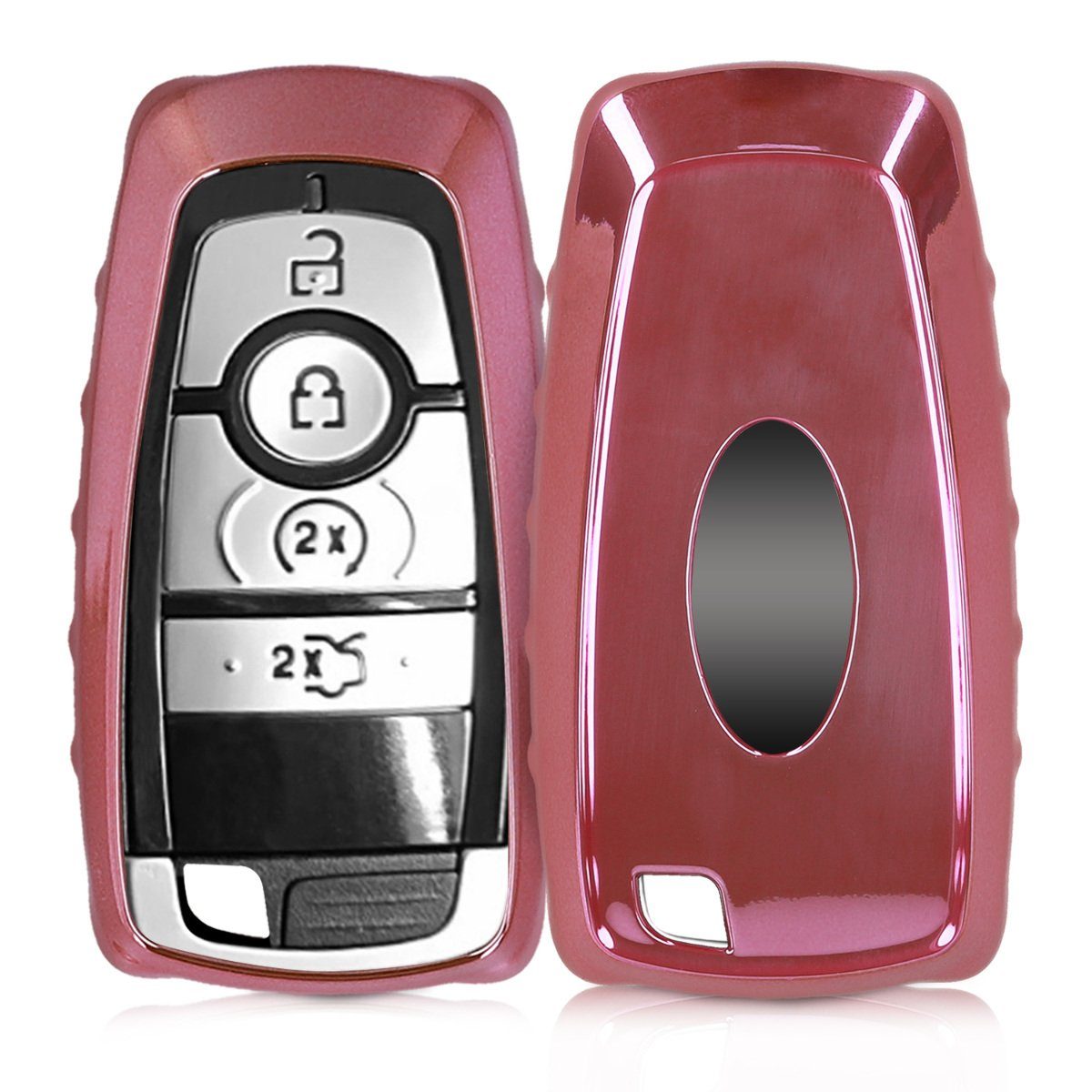 kwmobile Schlüsseltasche, Autoschlüssel Hülle für Ford - TPU Schutzhülle  Schlüsselhülle Cover für Ford 3-5-Tasten Autoschlüssel Keyless Go