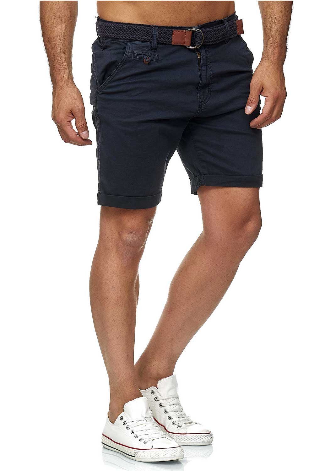 INDICODE Shorts Herren kurze Hose mit Gürtel - Conor - Aus Baumwolle - Regular Fit Freizeithose - Sportlich eleganter Look - Bequemes Stretch Material – Bild 3 von 4