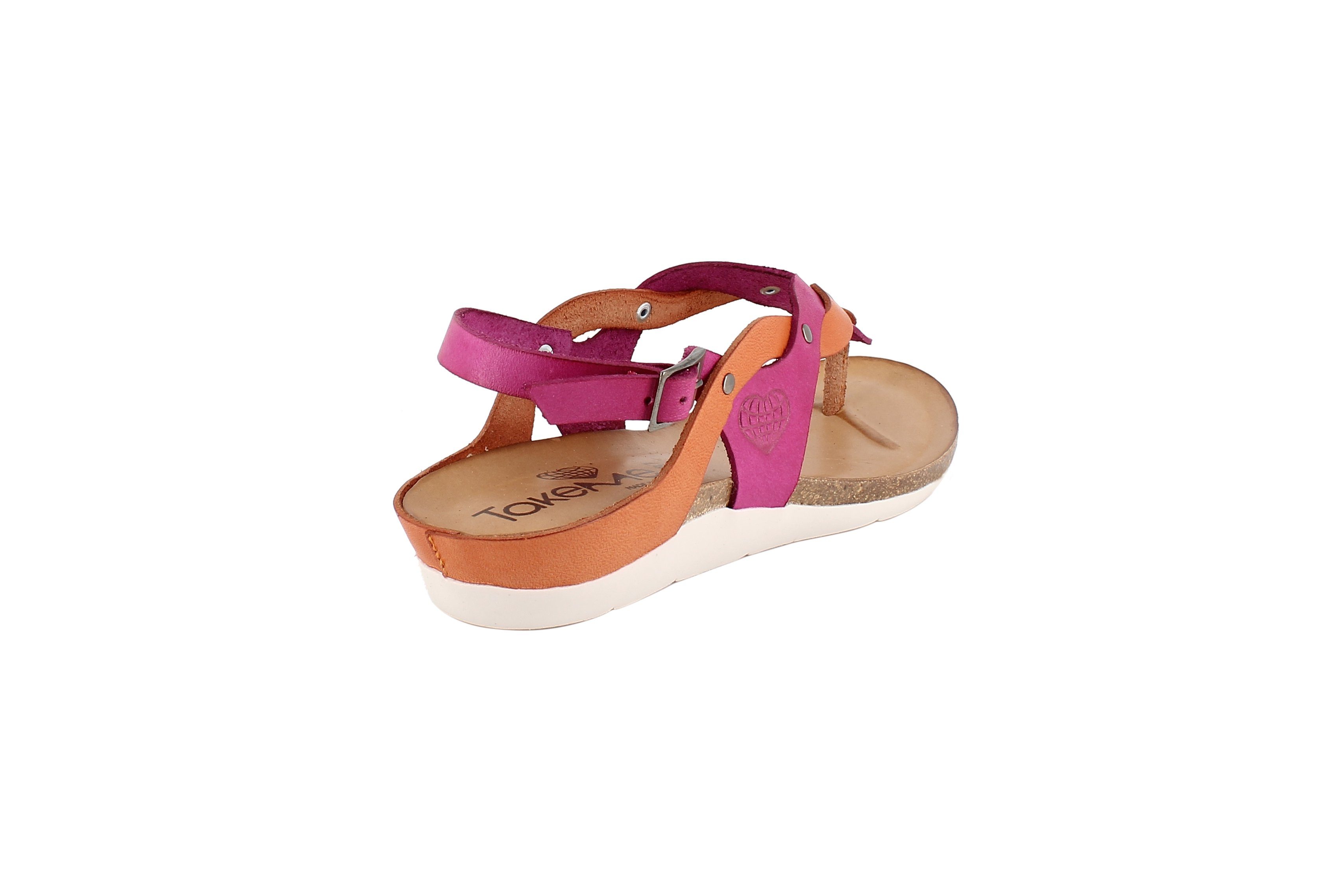 Sandale TakeMe fuchsia/orange Shoes Leder Damen Zehentrenner Zehentrenner