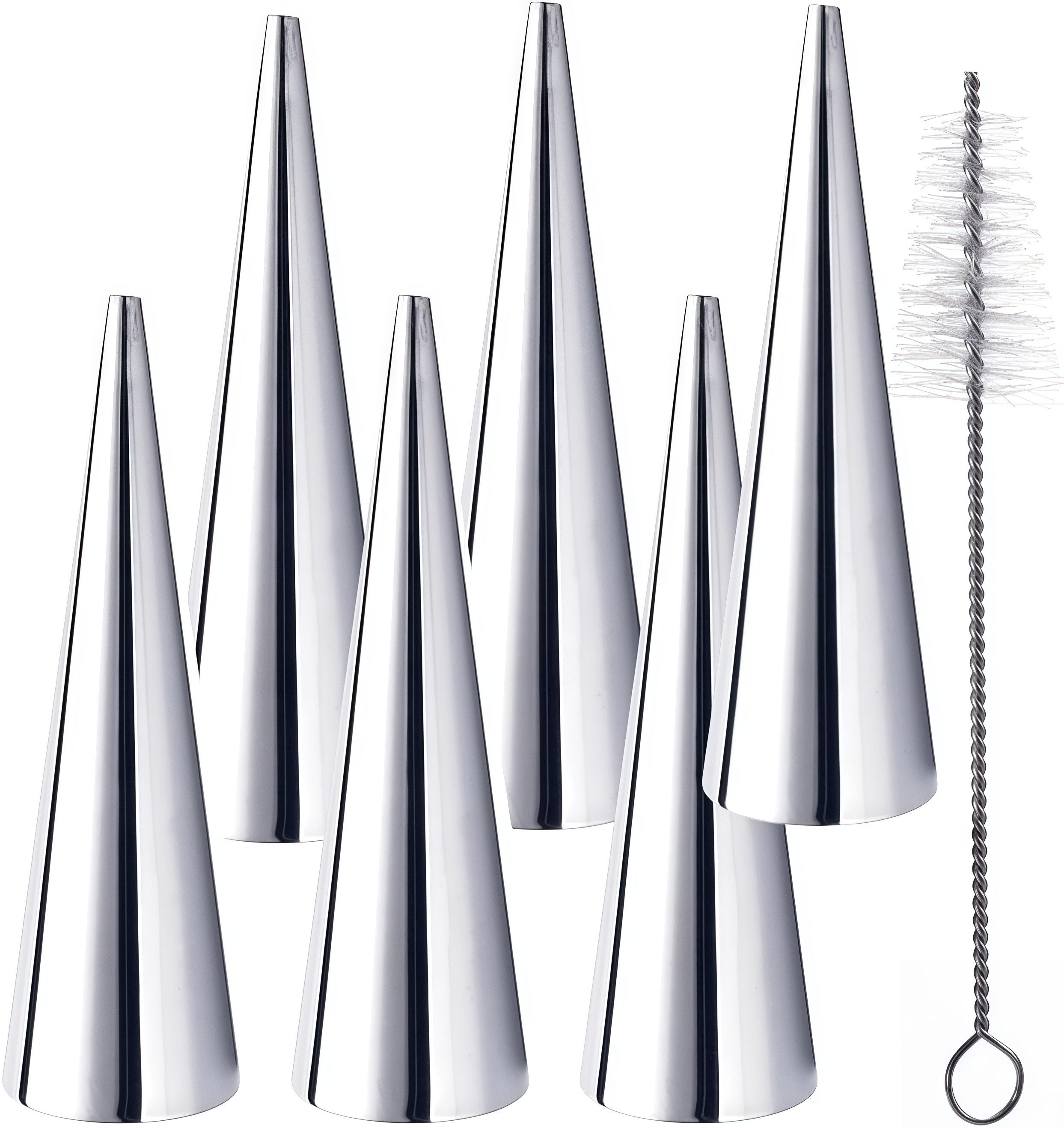 FOUORTUNATE-BEE Ausstechform 7-teiliges Kegel-Backform-Set aus Edelstahl, (7-St), Robuste Edelstahlformen für Kuchen, Dessert und Gebäck