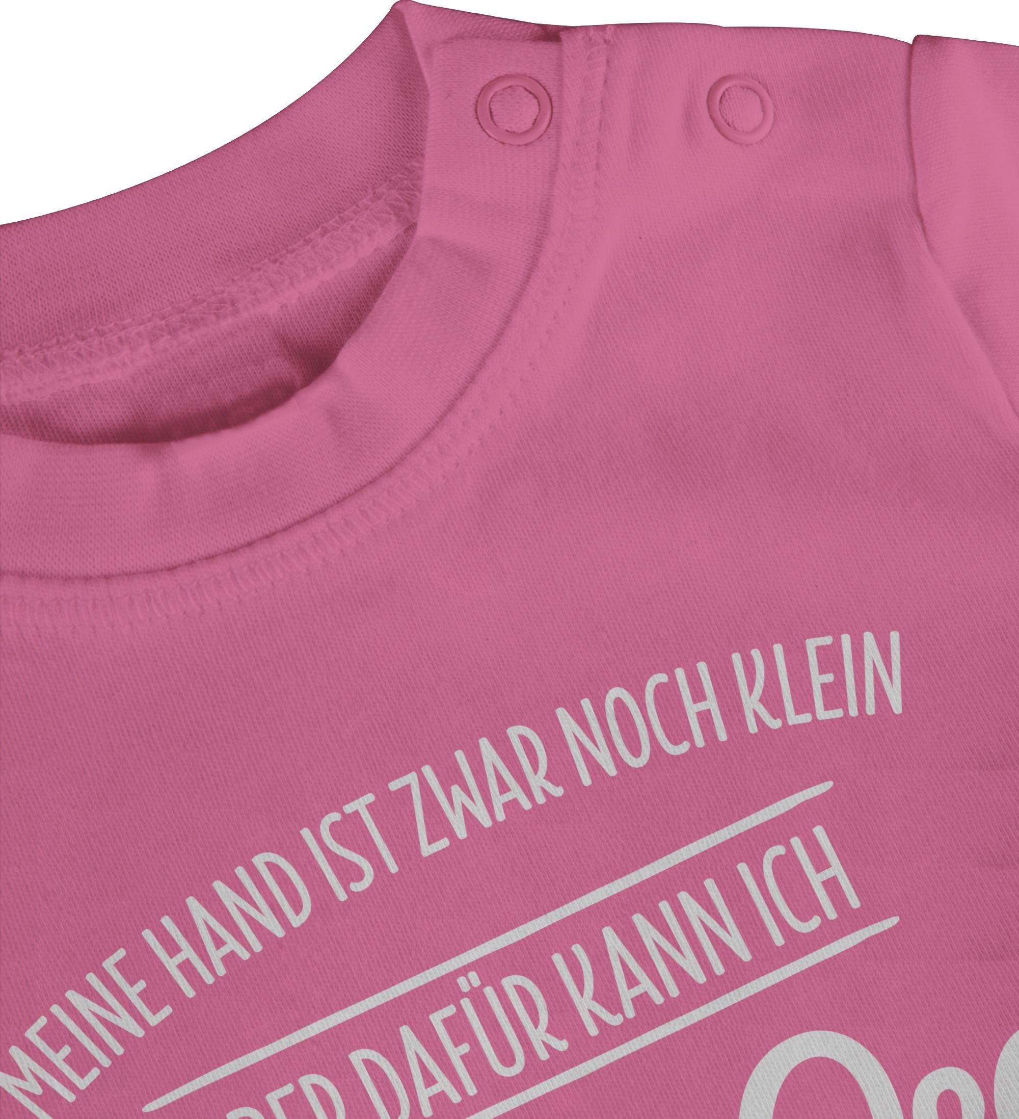 Shirtracer T-Shirt Oma den 1 wickeln um Baby Pink Großeltern Opa Finger Sprüche und