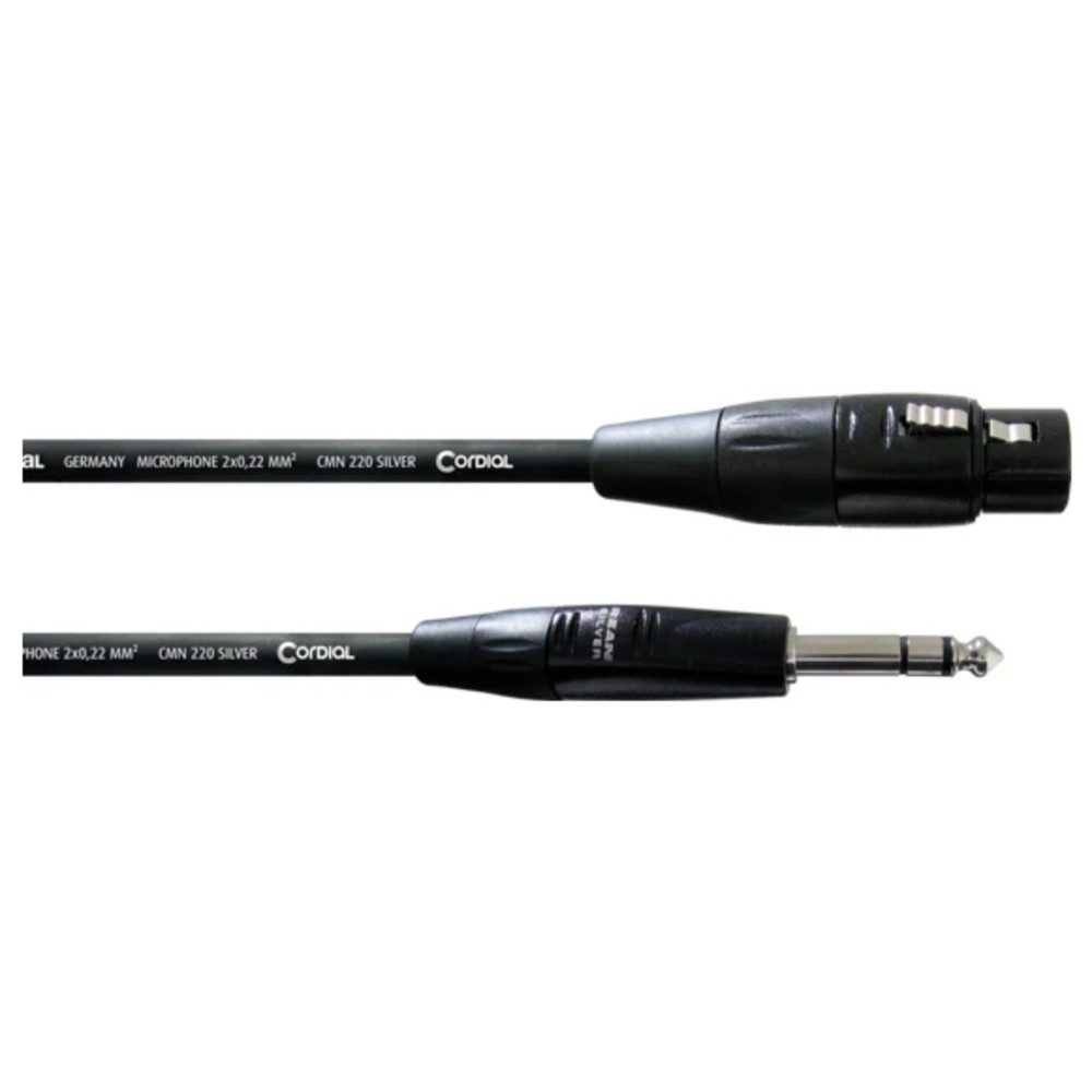 Cordial Cordial CIM 0.6 FV Mikrofonkabel 2 x 0.22 mm² Schwarz 1 St. Audio- & Video-Kabel, (60.00 cm)
