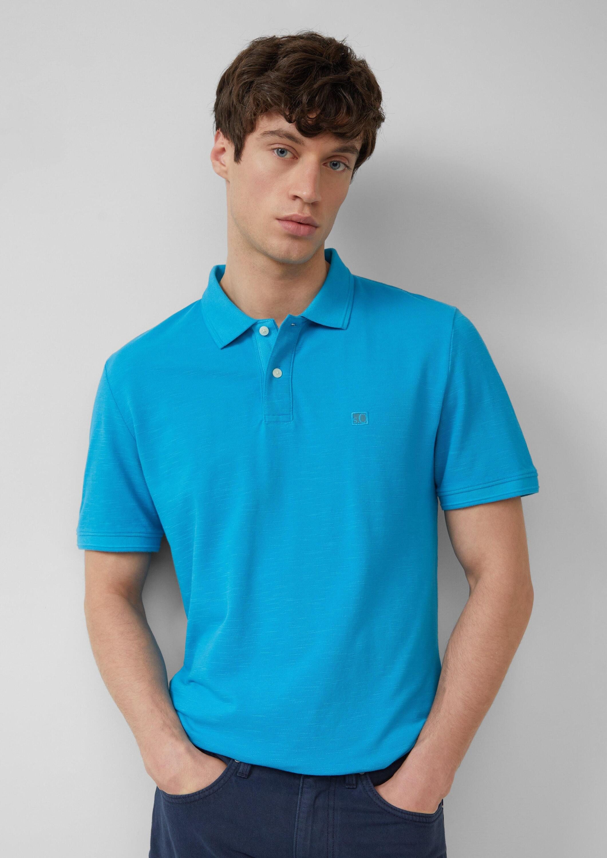 s.Oliver Kurzarmshirt Polo-Shirt Poloshirt mit kleinem günstig online kaufen
