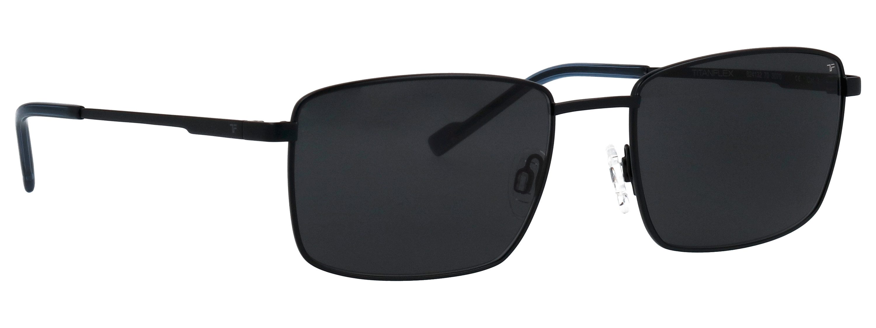 TITANflex Sonnenbrille Modell 824132 Form Karree/Eckig, Logoschriftzug auf Bügel, Titanflexfassung
