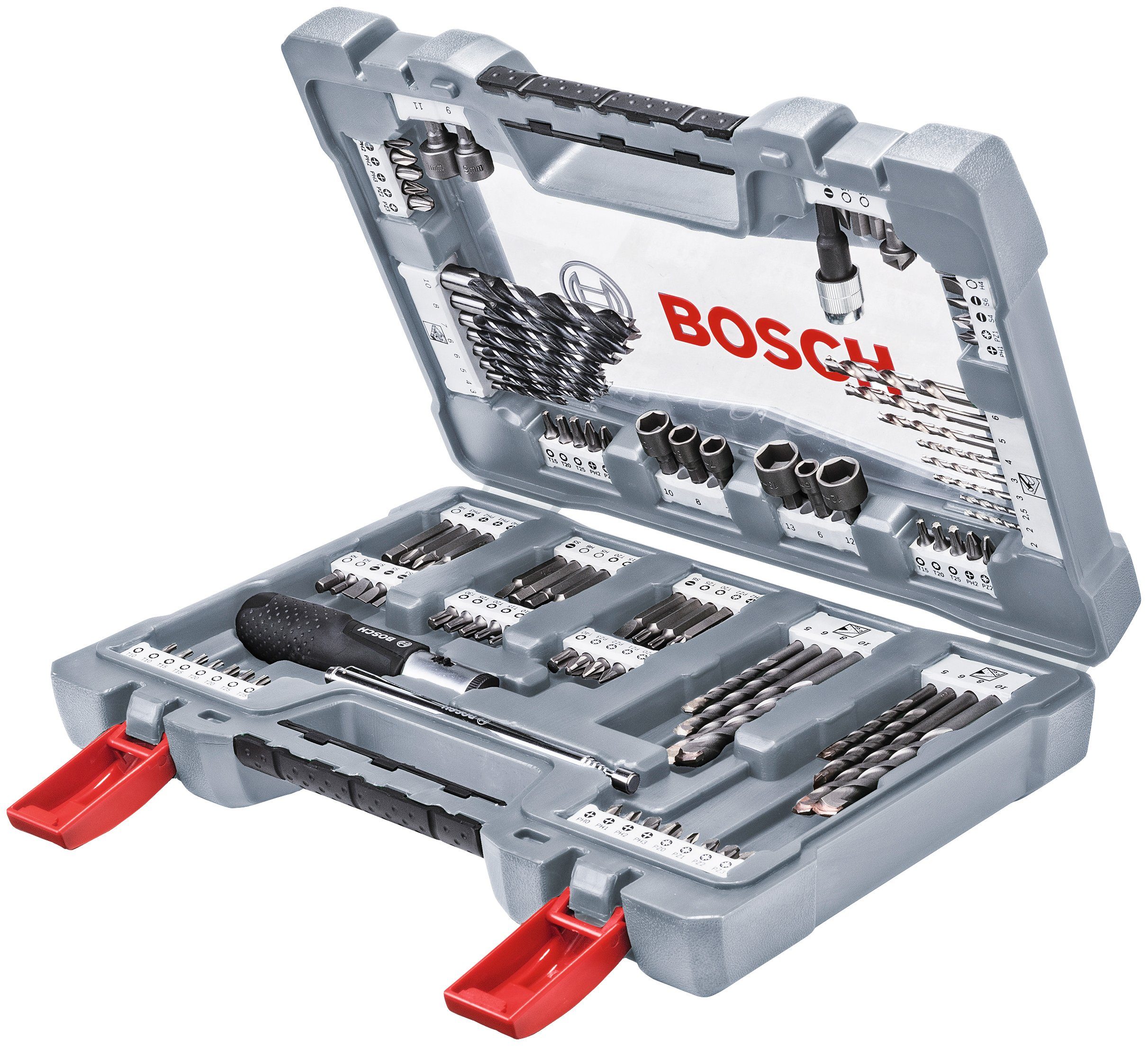 Bosch Professional Bohrer- und 105-teilig Premium Bitset X-Line
