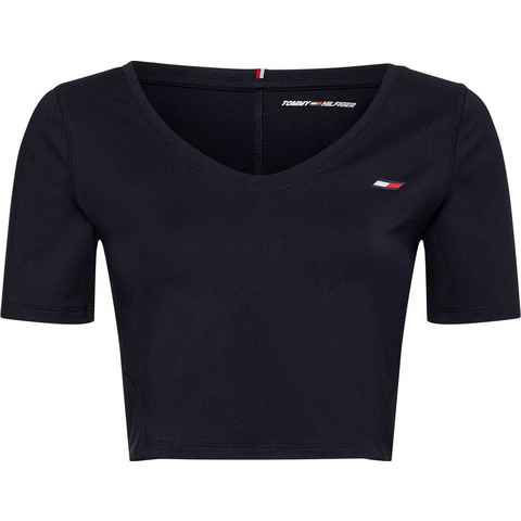 Tommy Hilfiger Sport T-Shirt CROPPED FITTED TEE mit Tommy Hilfiger Sport Markenlabel