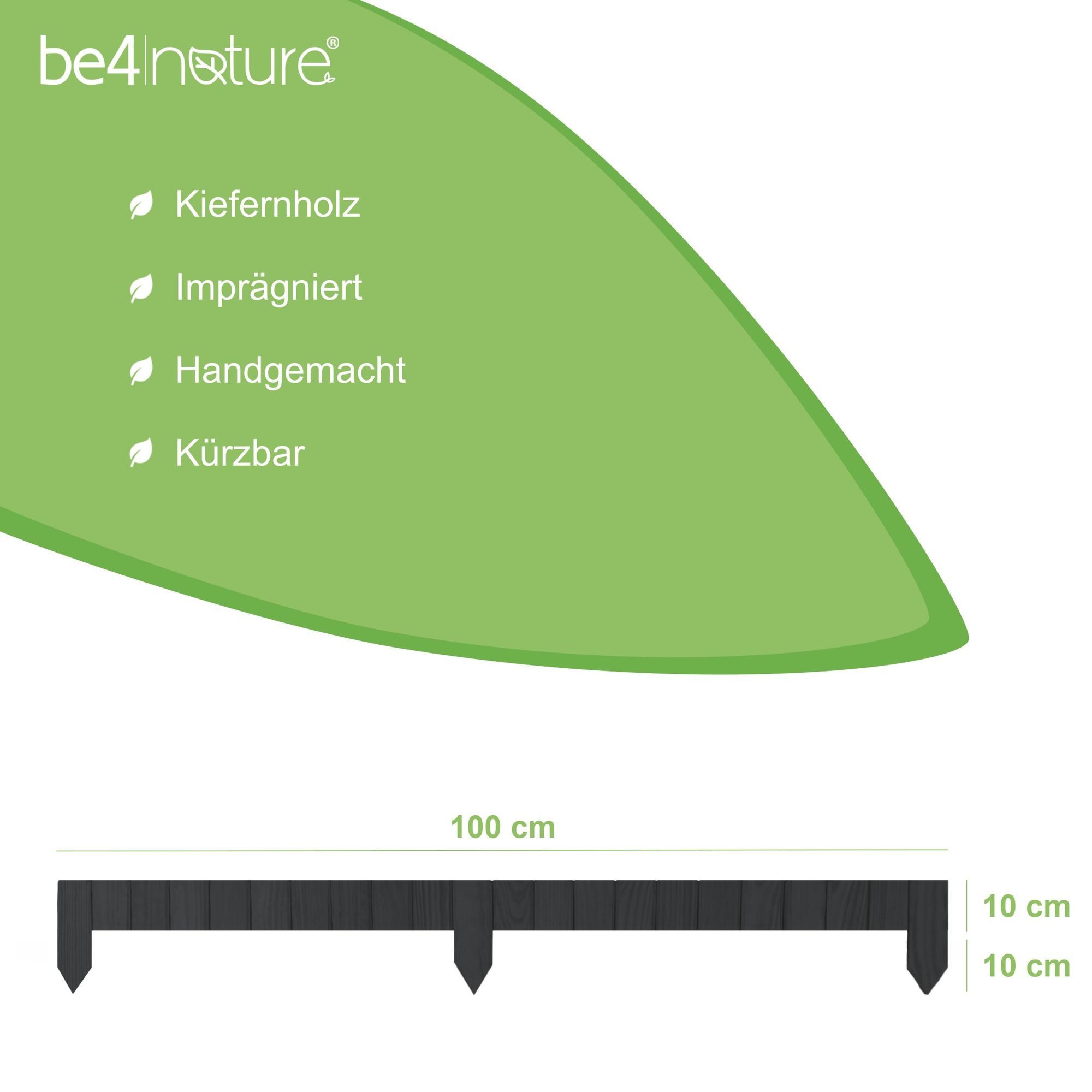 be4nature Palisade Rollborder Flexibler Holzzaun aus günstig online kaufen