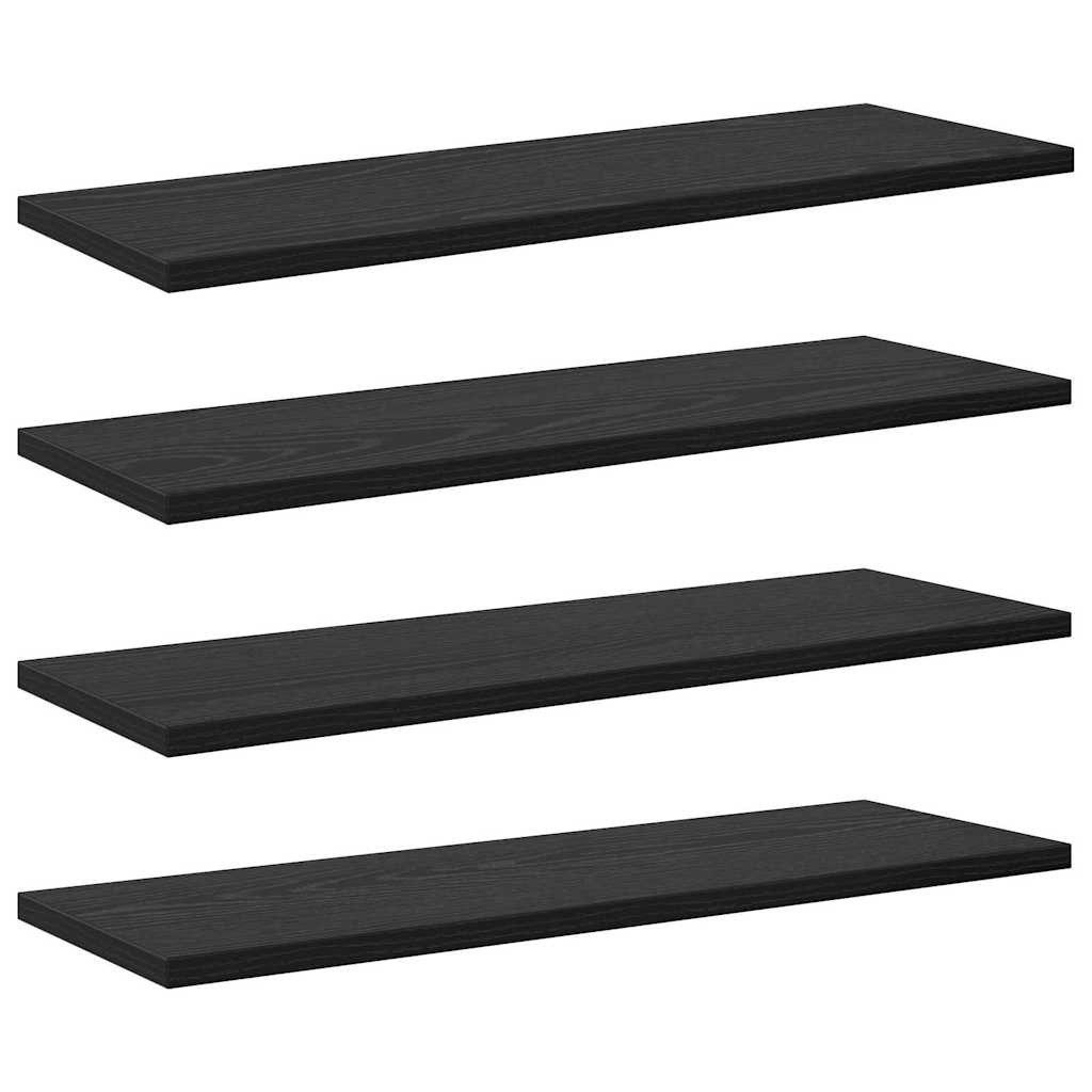 vidaXL Bücherregal Regalbrett 4 pcs Schwarz 60 x 20 x 1,5 cm Holzwerkstoff, günstig online kaufen